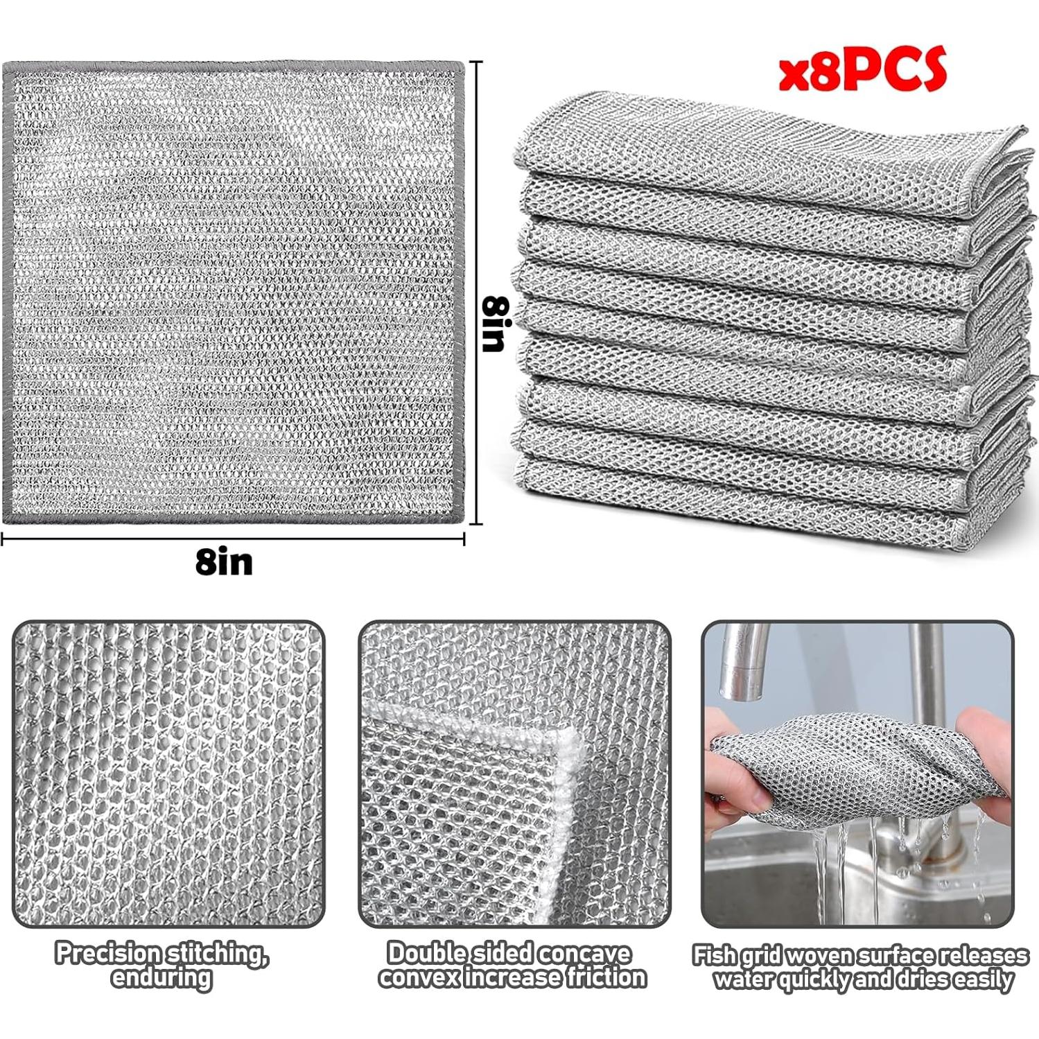 Trapos de Limpieza de Alambre XANGNIER 8 Pcs Reutilizables