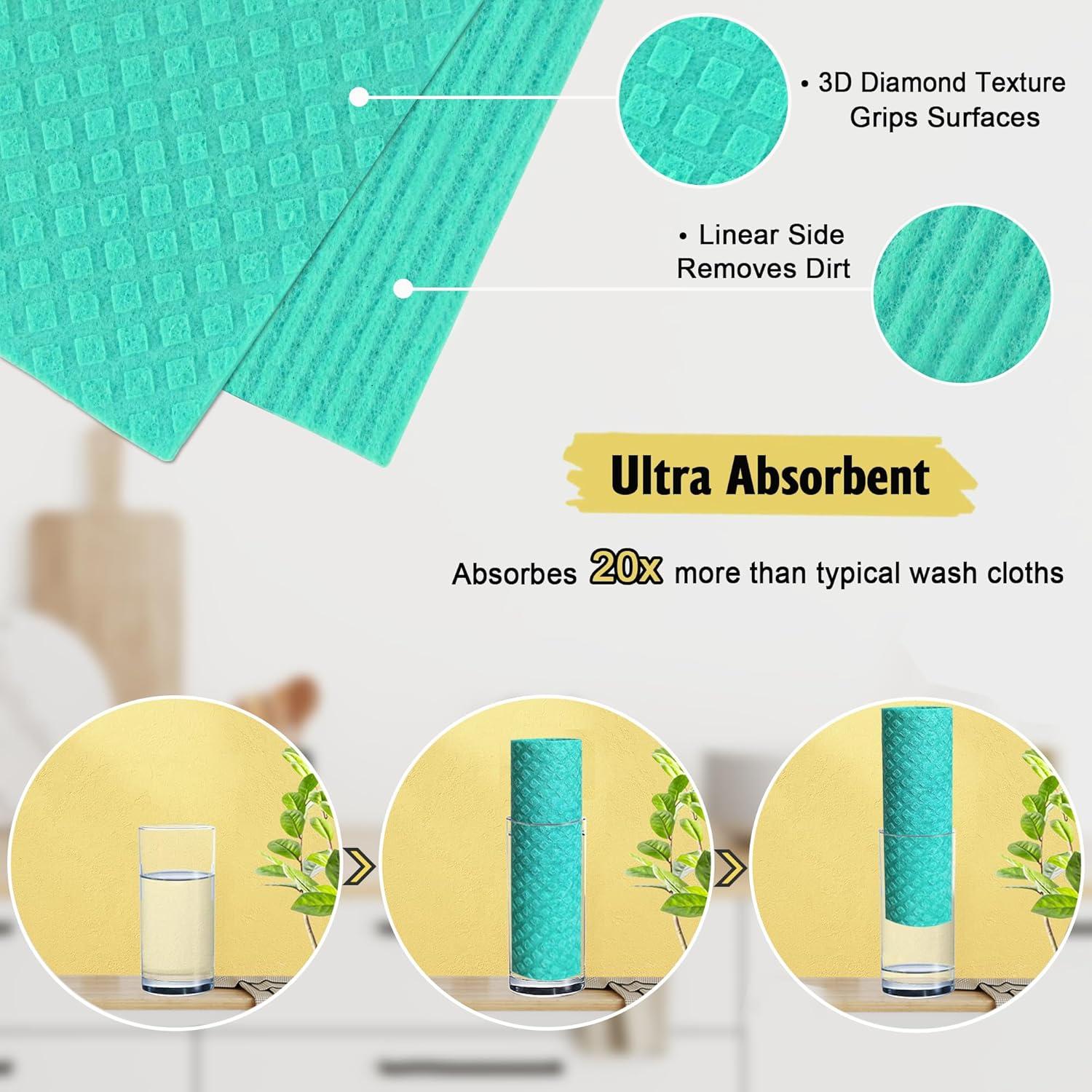 Paños de Cocina Reutilizables MoLKENE - 10 Unidades Ultra Absorbentes