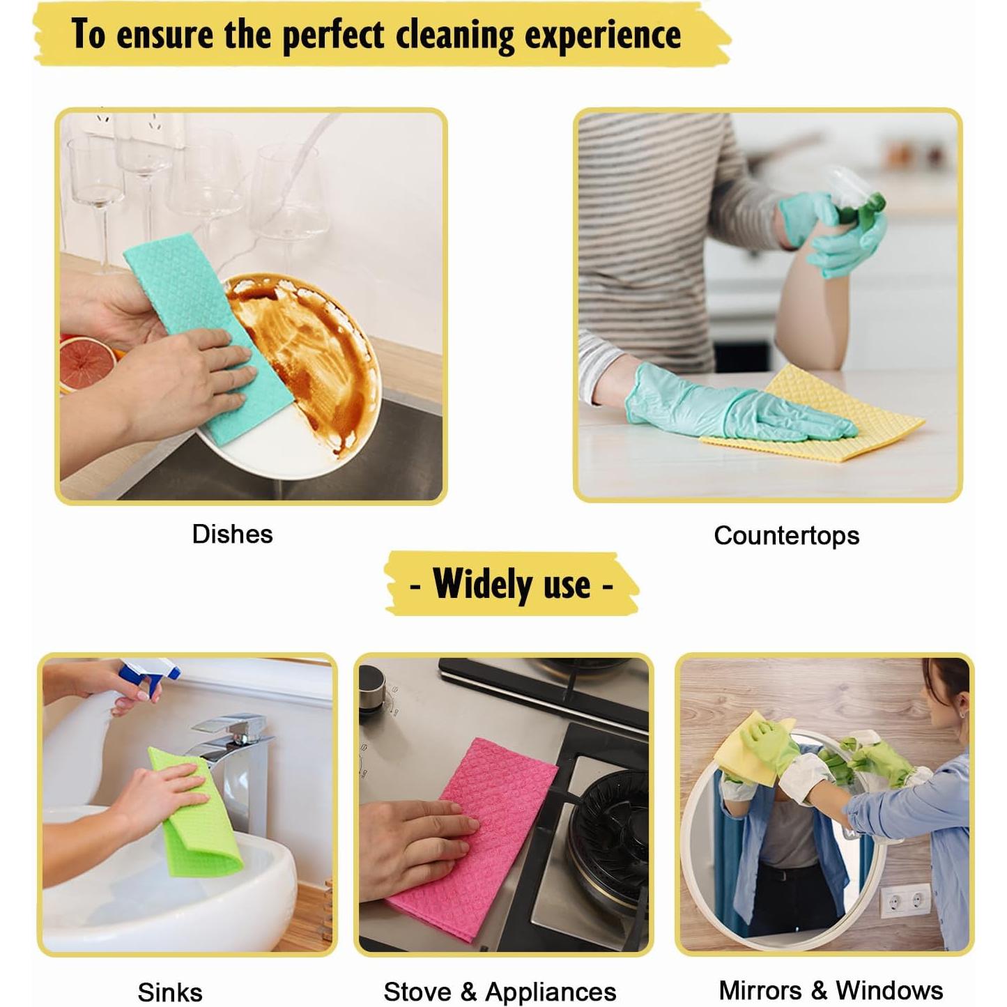 Paños de Cocina Reutilizables MoLKENE - 10 Unidades Ultra Absorbentes