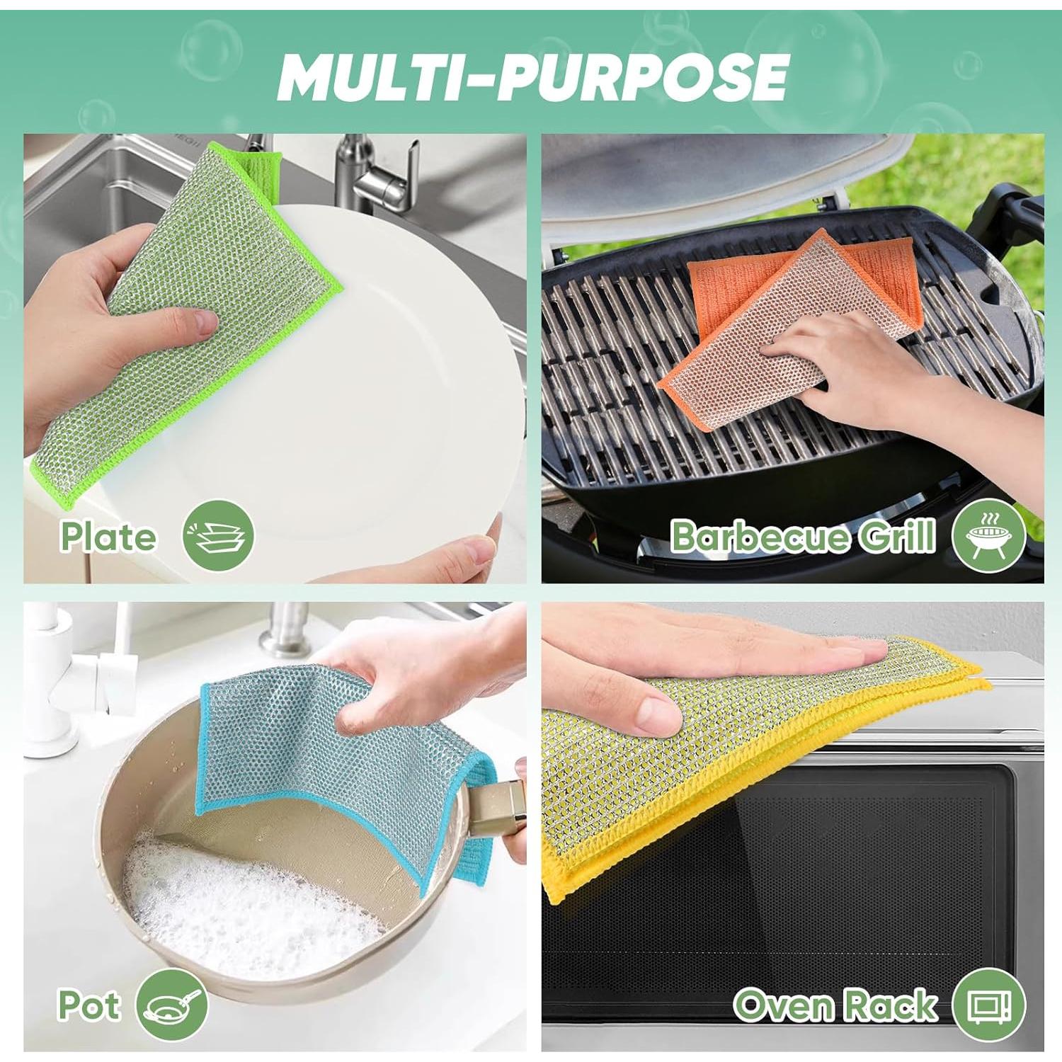 Trapo de Lavado de Platos Orighty 12 Pcs Microfibra 17x20 cm