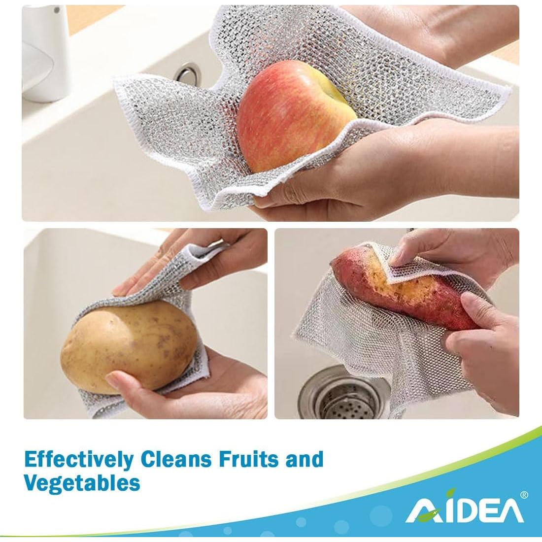 Trapo de Lavado de Platos AIDEA 24PK Sin Rayones 17,78x20,32cm