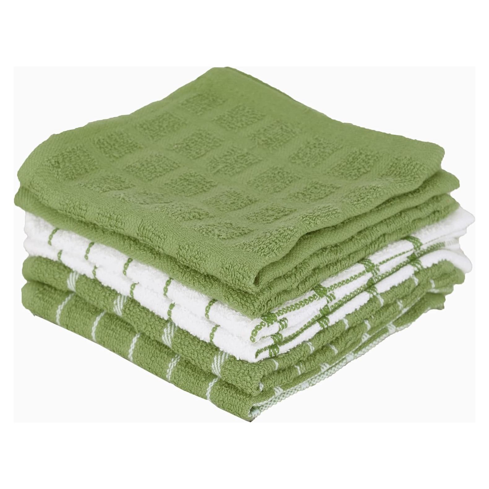 Juego de Paños de Cocina RITZ 100% Algodón 6 Unidades Verde Cactus