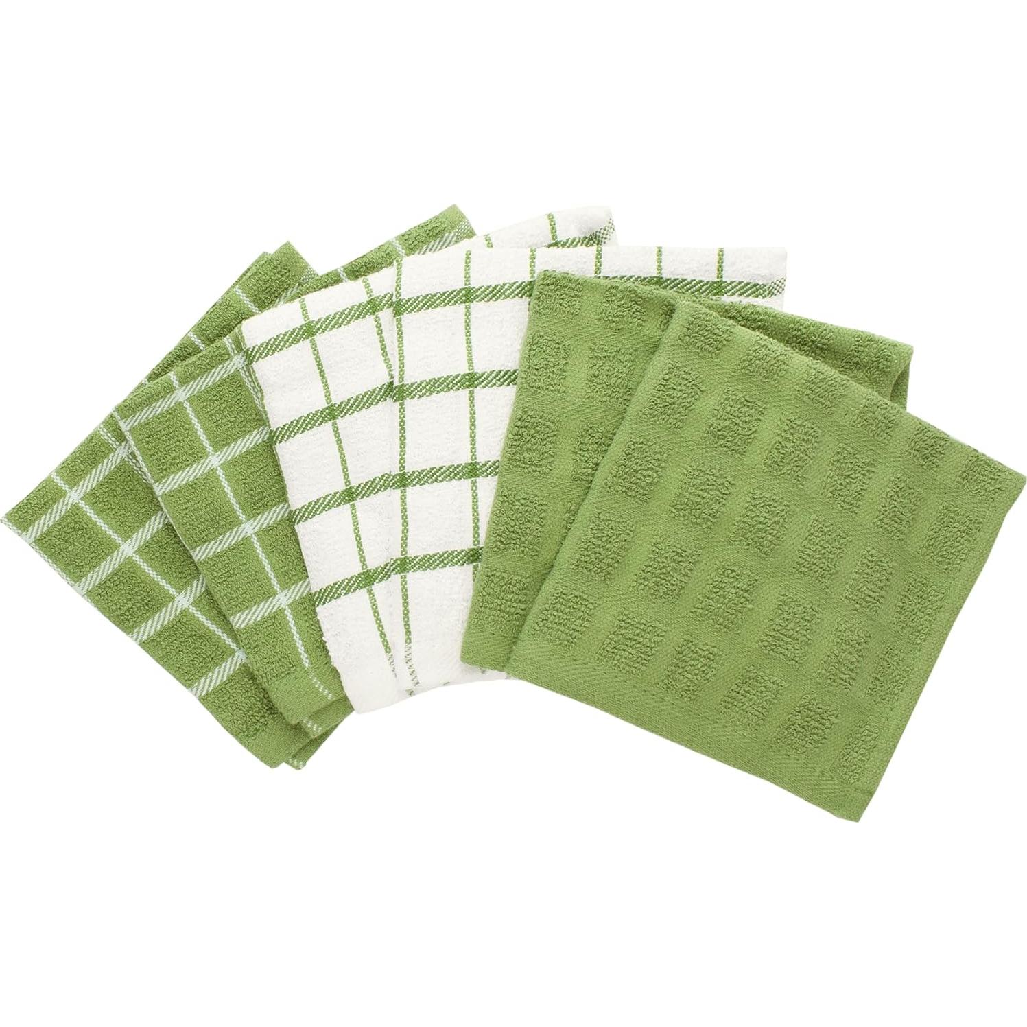 Juego de Paños de Cocina RITZ 100% Algodón 6 Unidades Verde Cactus