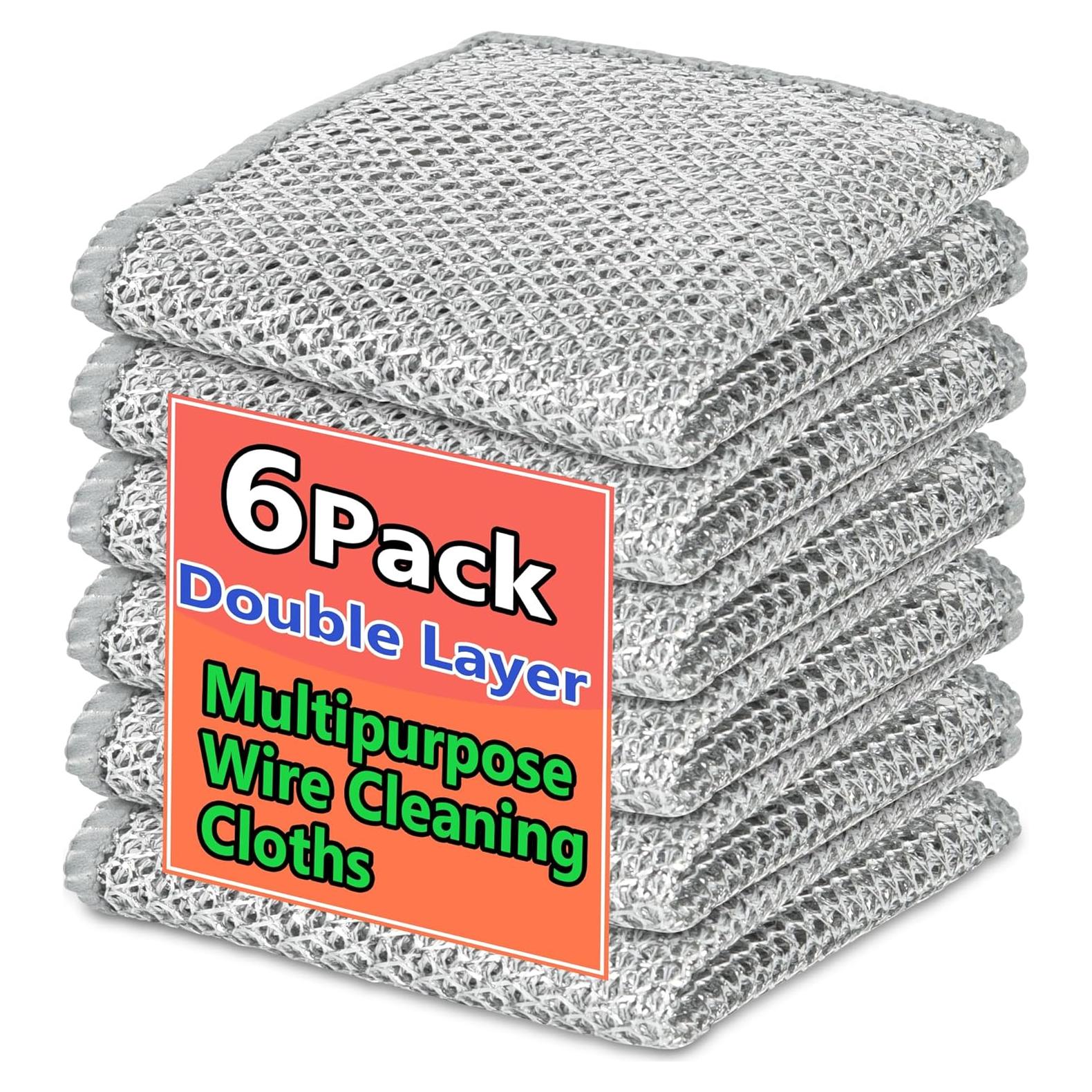 6 Paños de Cocina Doble Capa Genérico 20x20 cm Sin Rayones