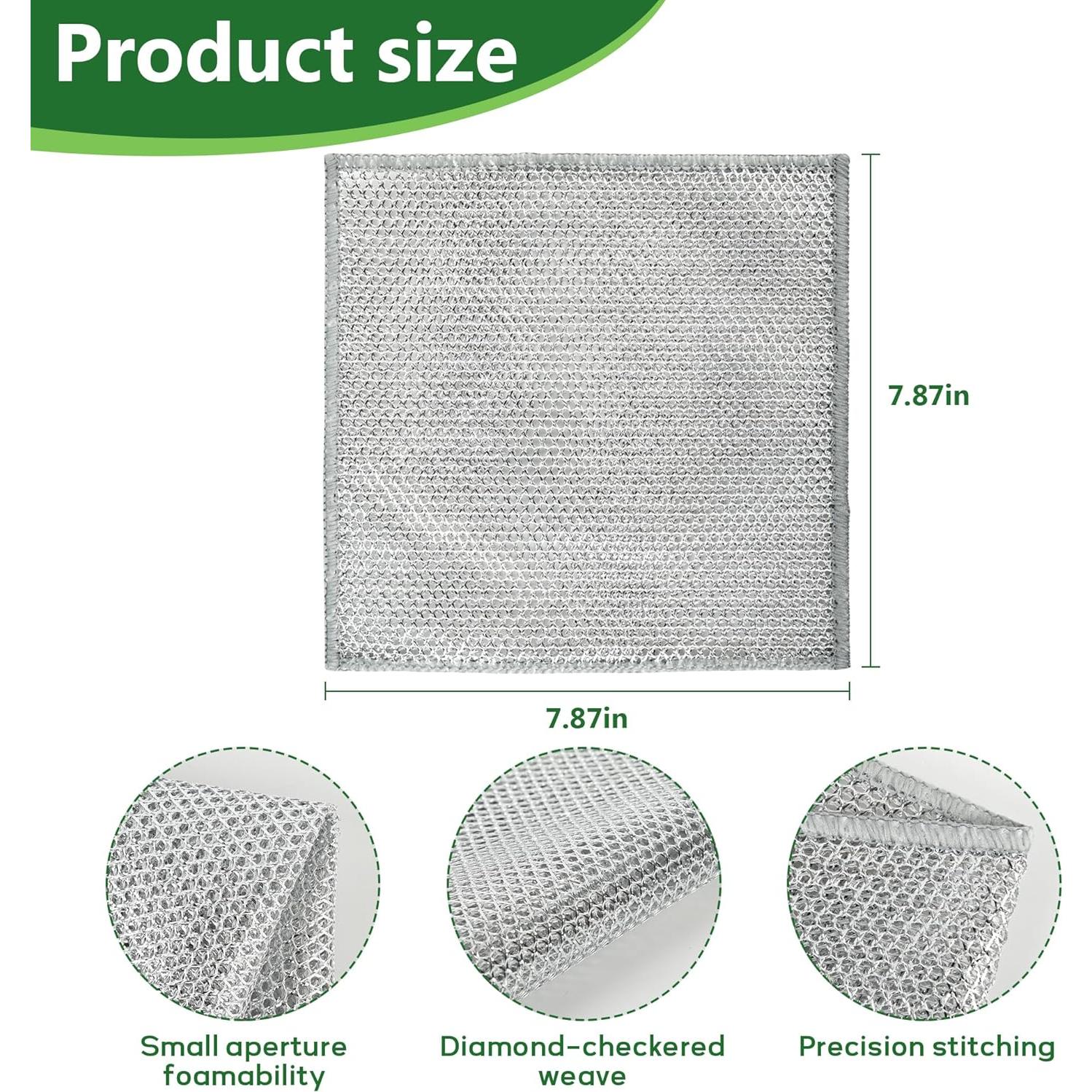 6 Paños de Cocina Doble Capa Genérico 20x20 cm Sin Rayones