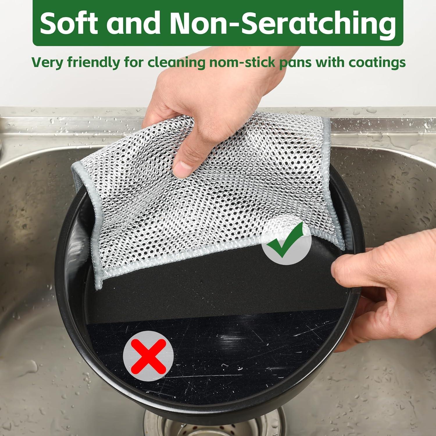 6 Paños de Cocina Doble Capa Genérico 20x20 cm Sin Rayones