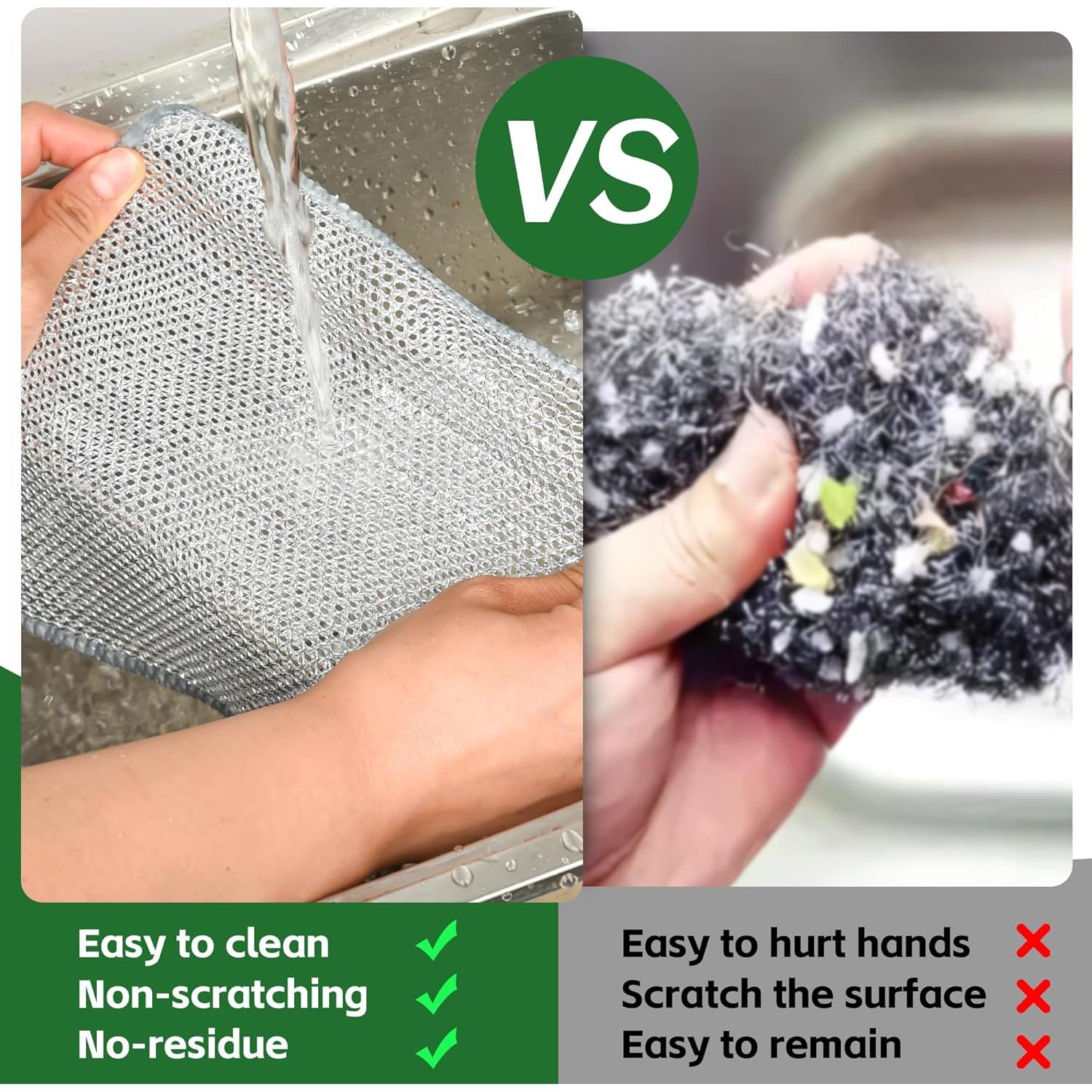 6 Paños de Cocina Doble Capa Genérico 20x20 cm Sin Rayones