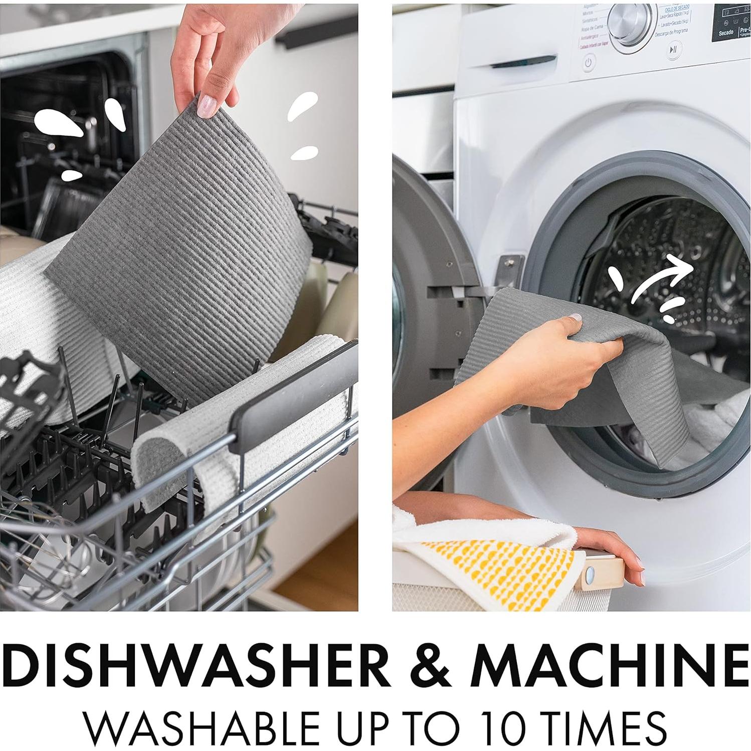 Paquete de 10 Paños de Cocina Ecológicos SUPERSCANDI Gris