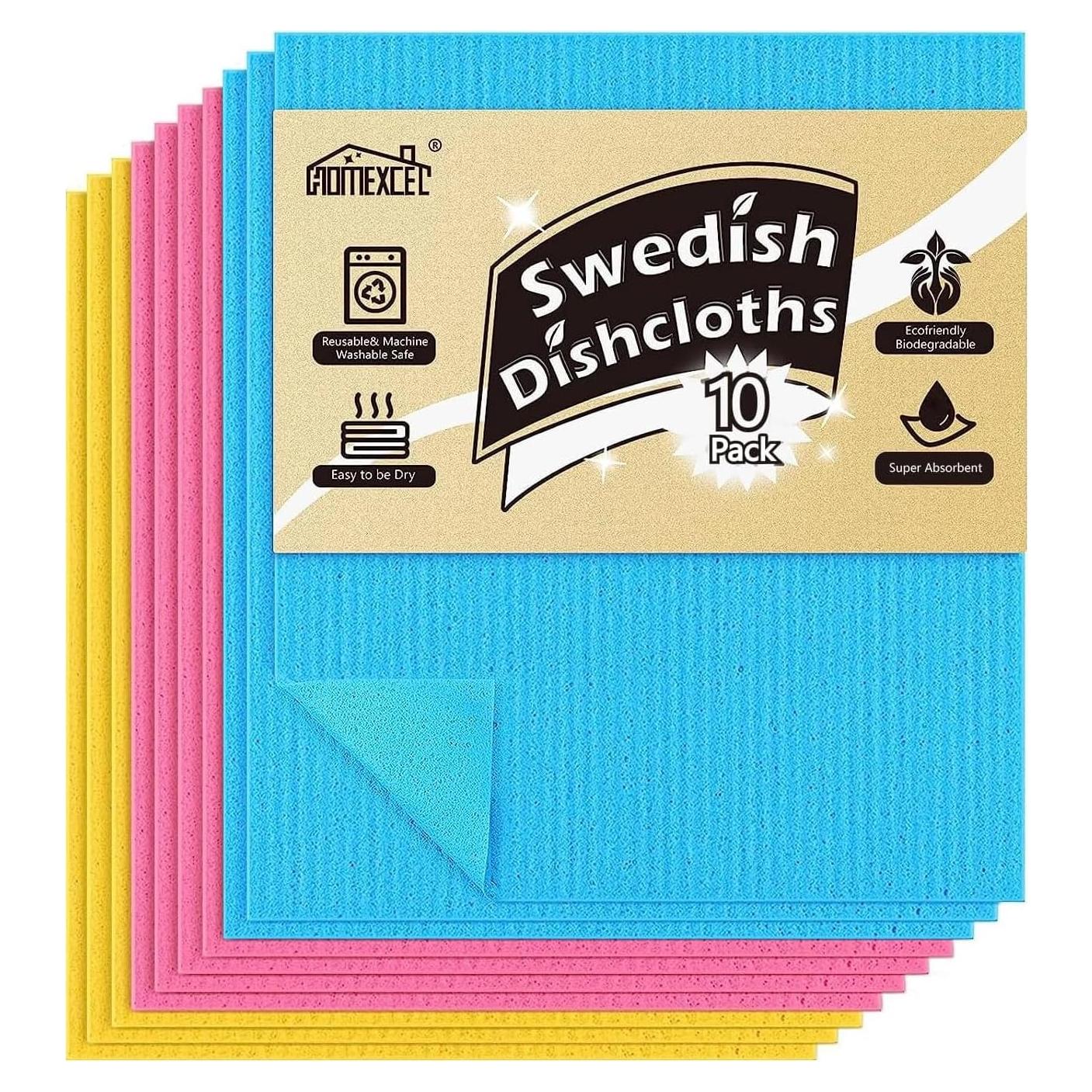 Paños de Cocina Reutilizables HOMEXCEL 10 Pack Multicolor
