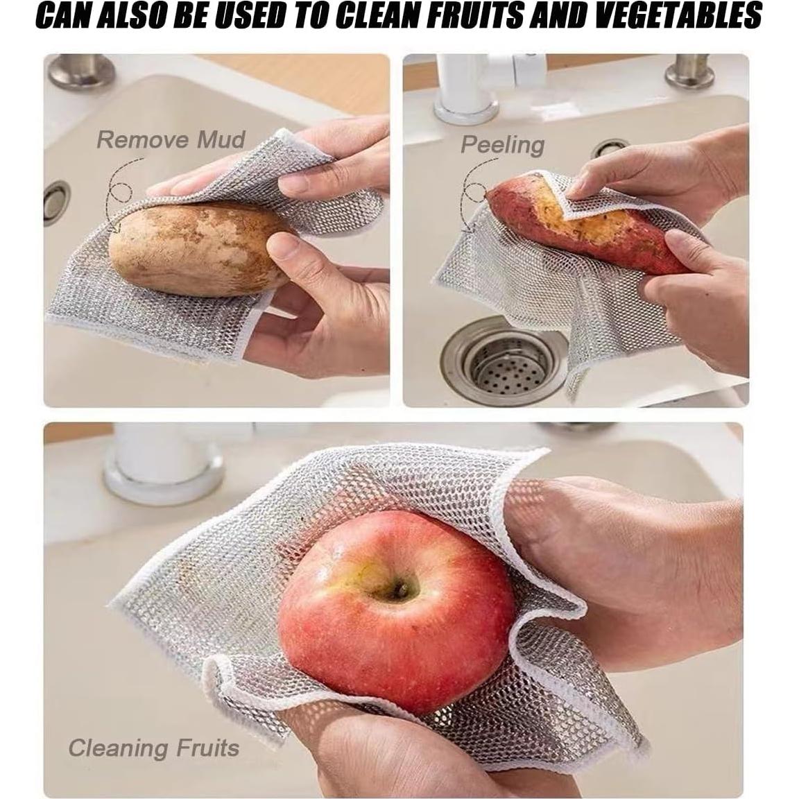 10 Trapos de Cocina WFWJ Reutilizables 20x20cm Sin Rayones