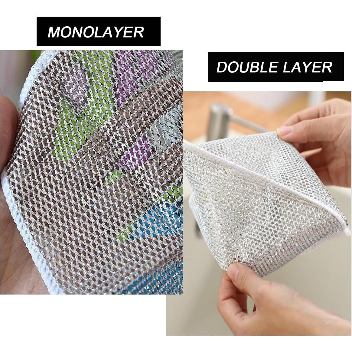 10 Trapos de Cocina WFWJ Reutilizables 20x20cm Sin Rayones