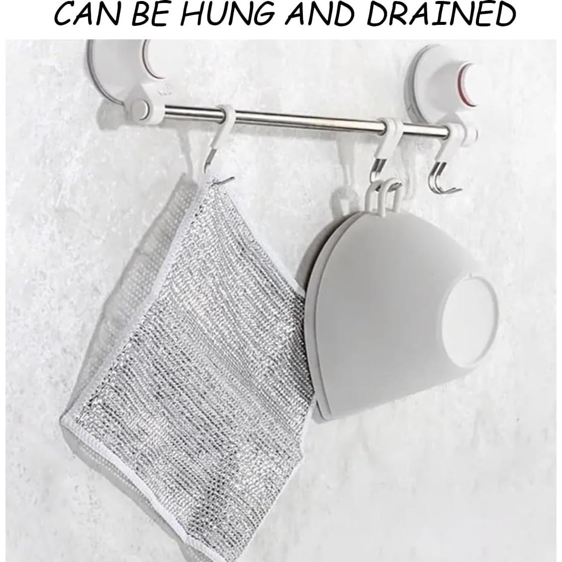 10 Trapos de Cocina WFWJ Reutilizables 20x20cm Sin Rayones