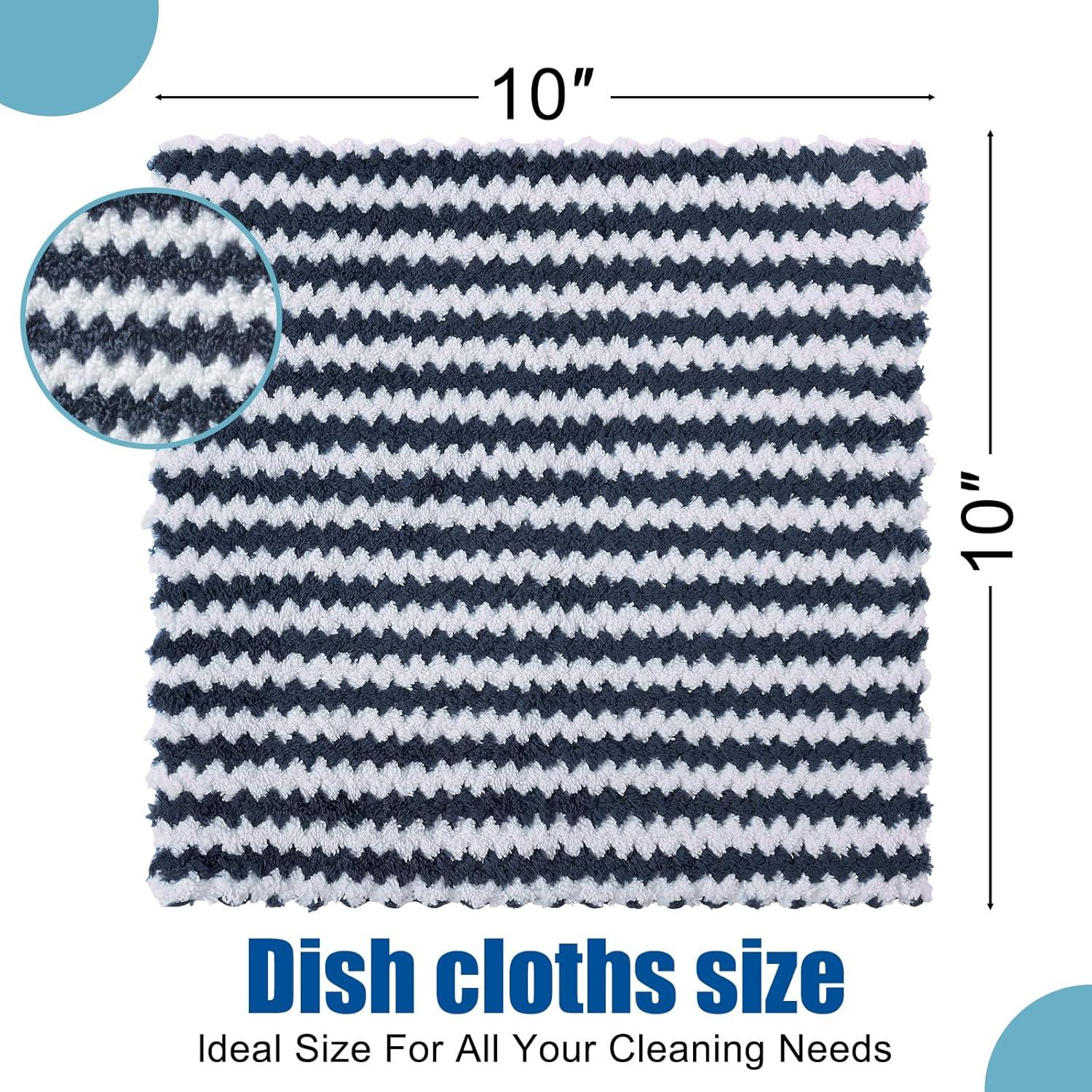 Homaxy Paquete de 12 Paños de Cocina Microfibra 25x25cm Gris