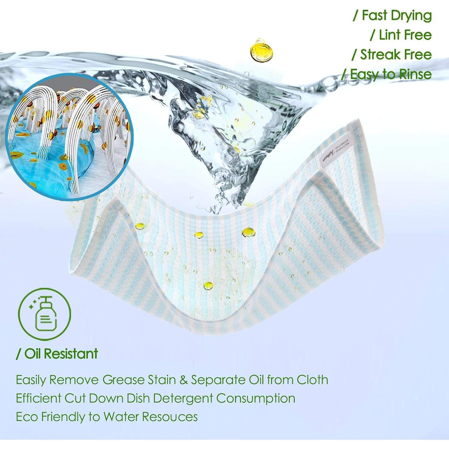 Paños de Cocina Reutilizables Jeffsun 6 Pack 25x35 cm