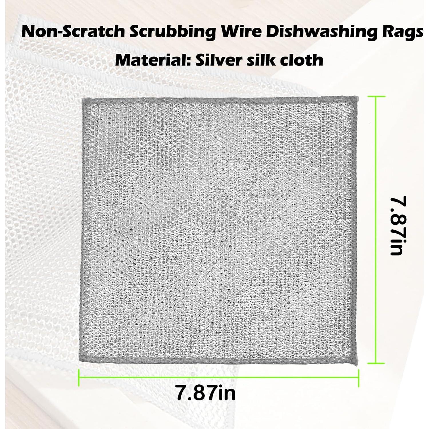 Trapos de Lavado de Platos de Alambre 12 Pcs Levateeta Microfibra