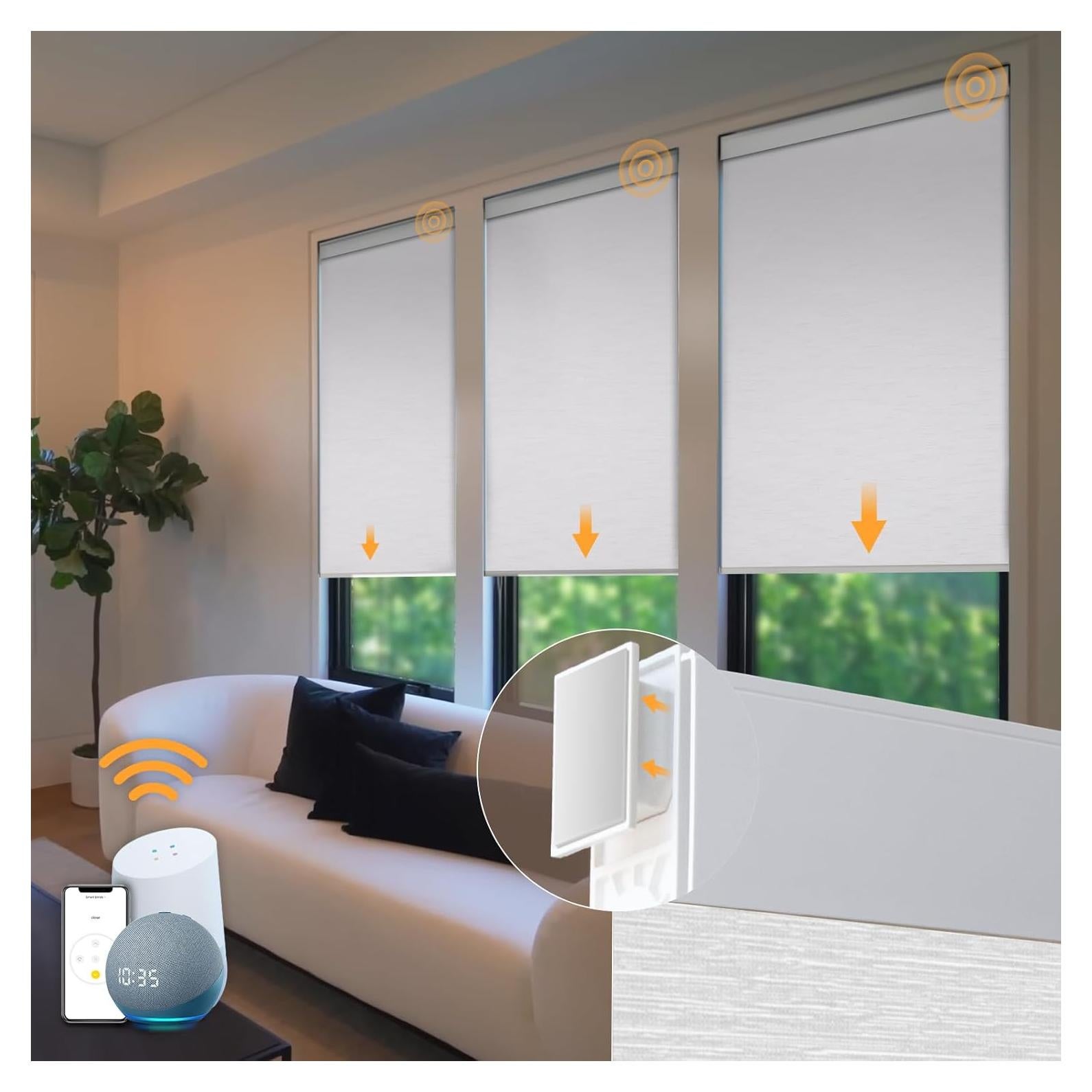 Persianas Automáticas Motorizadas Hapadif 86x182 cm Blanco