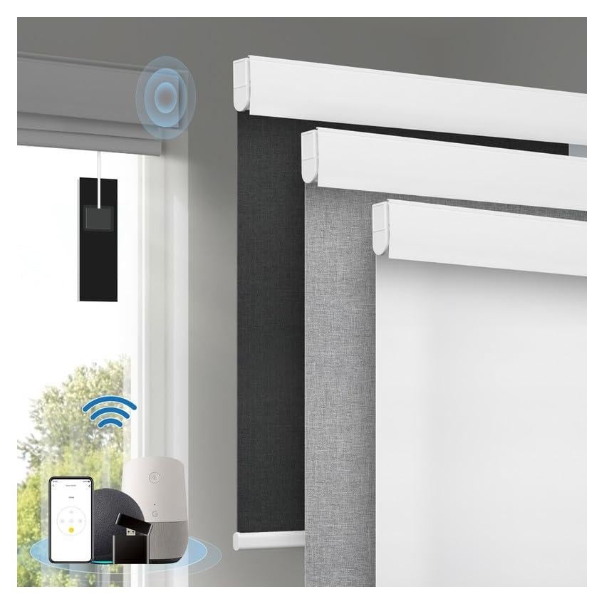 Persianas Motorizadas CITOLEN 34x72 cm Opacas Control Remoto