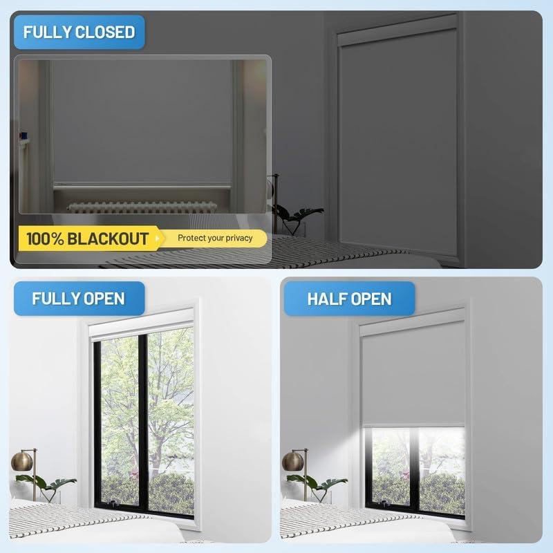 Persianas Motorizadas CITOLEN 34x72 cm Opacas Control Remoto