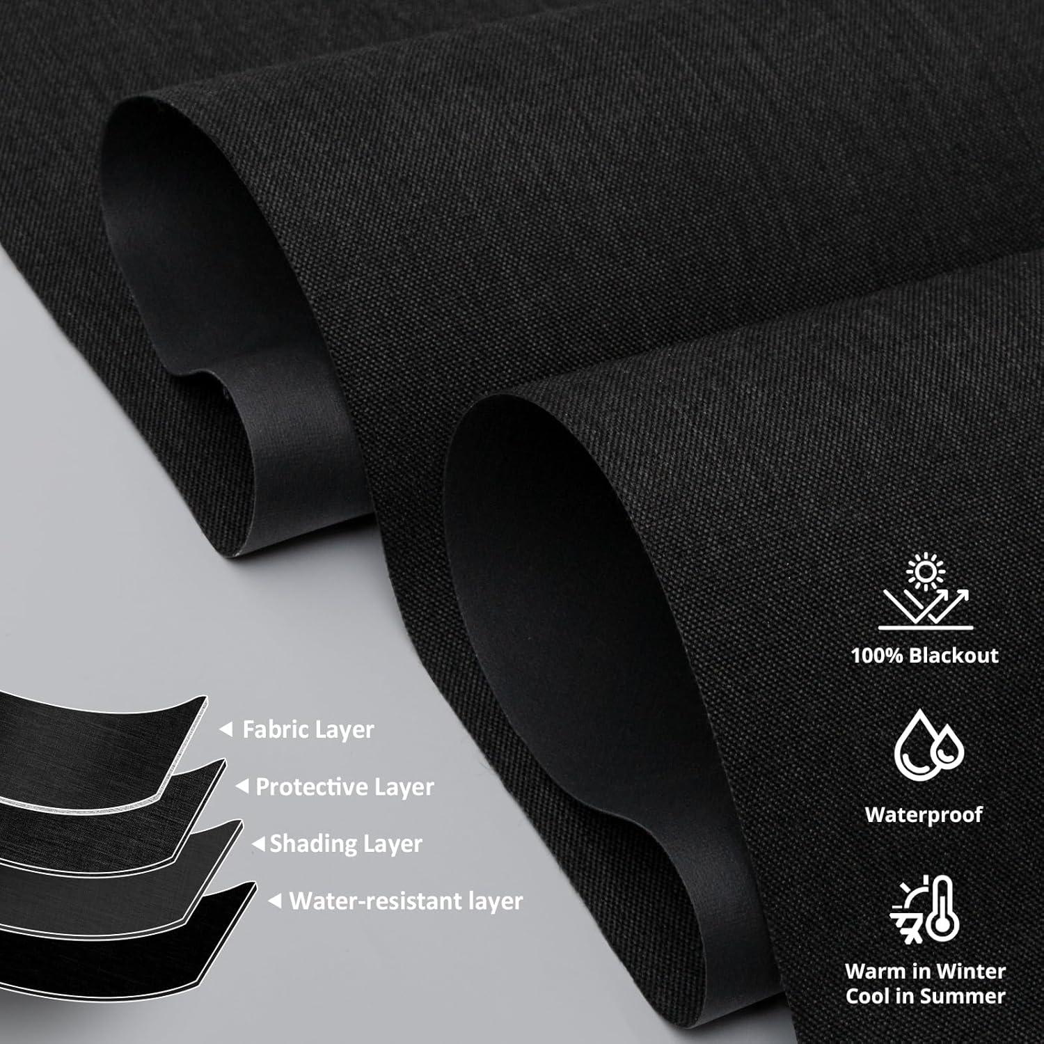 Persianas Motorizadas MUSCLEAREA 30x72 cm Oscurecimiento Total