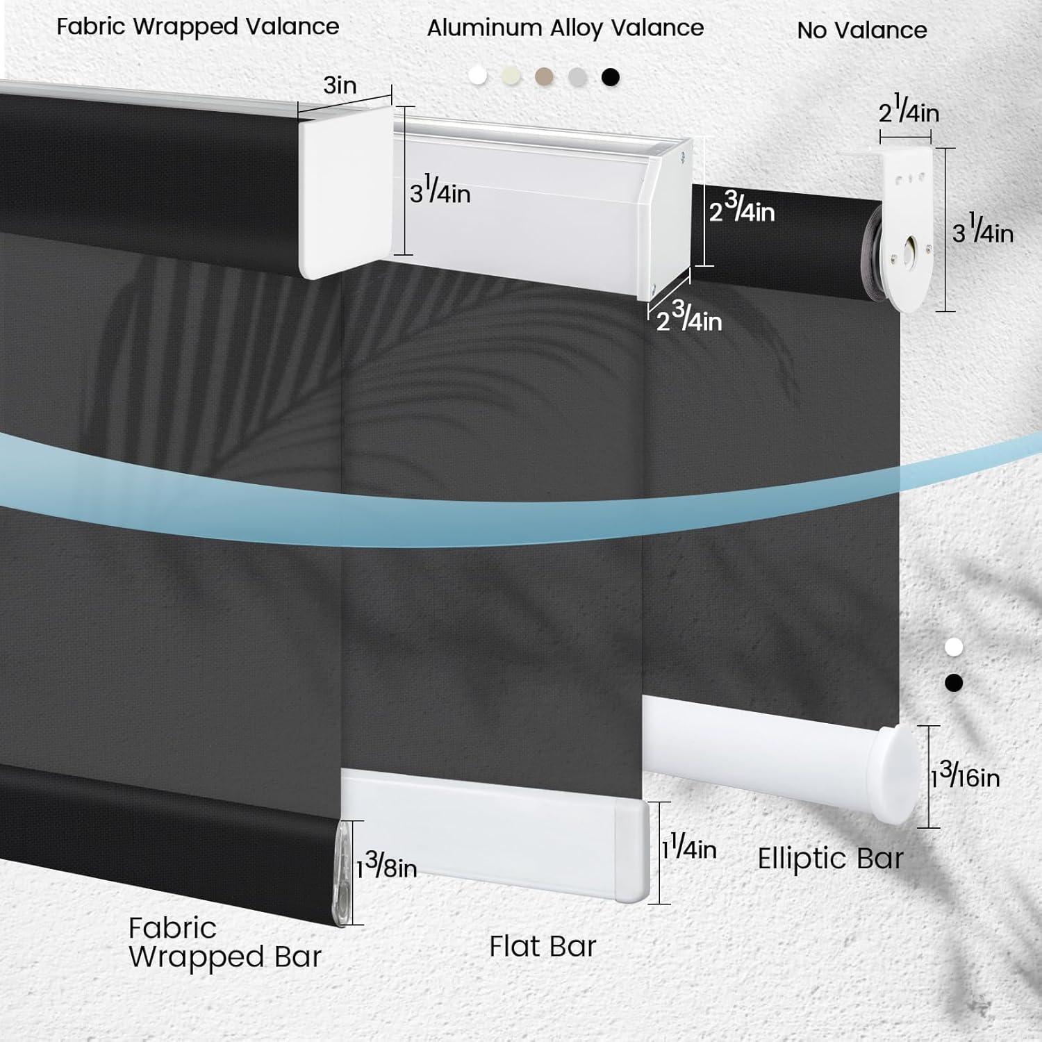 Persianas motorizadas VIDEMA 50.8x50.8cm negras 3% apertura