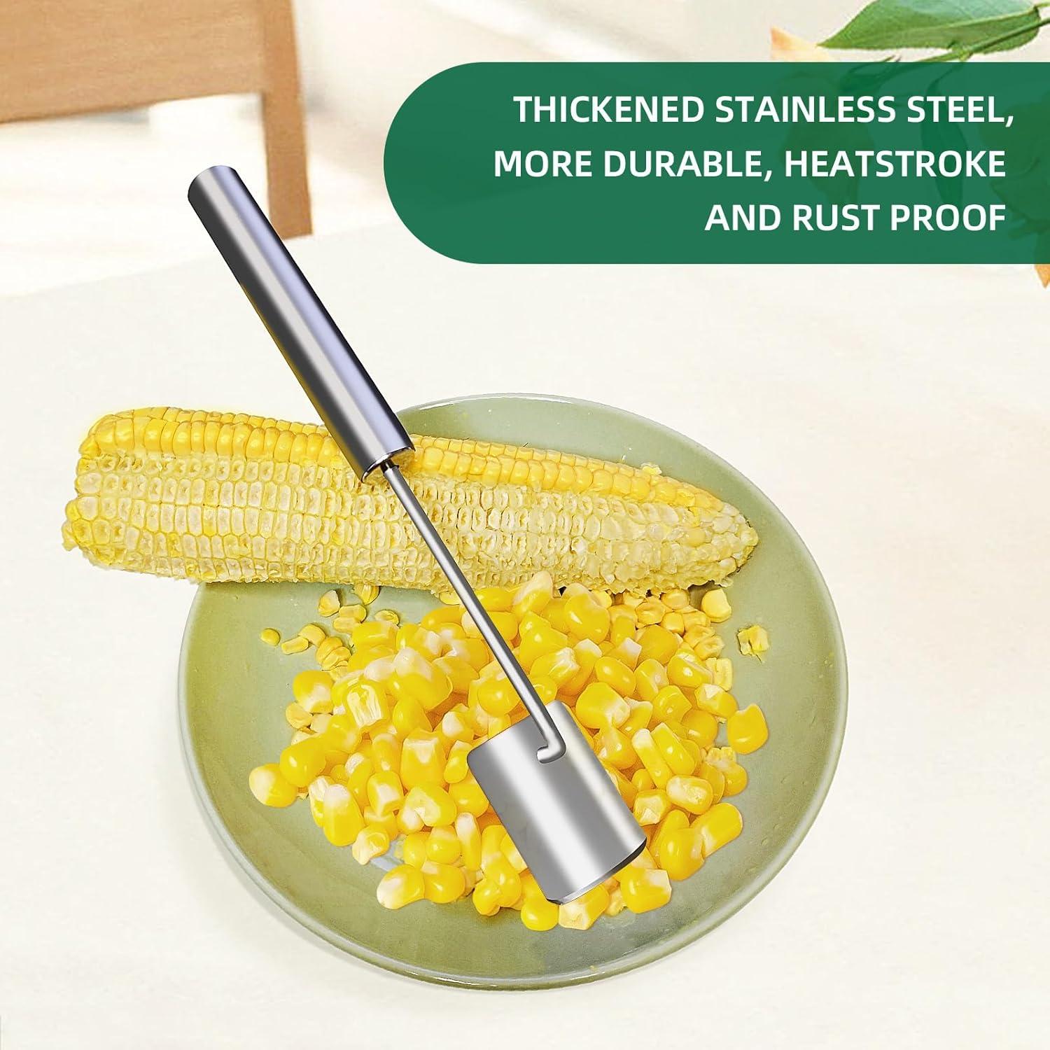 Pelador de Maíz Acero Inoxidable 67, Mango Largo, 2 Pcs
