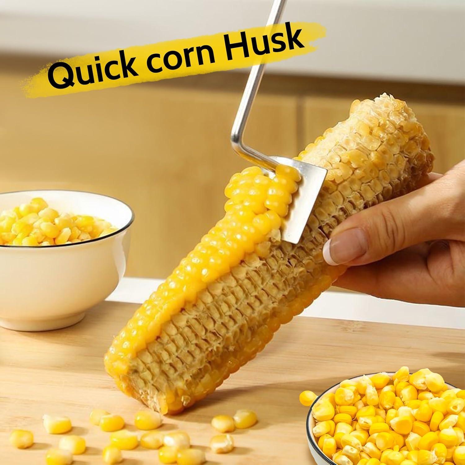 Pelador y Desgranador de Maíz Thcbme - Acero Inoxidable, 2 Pcs