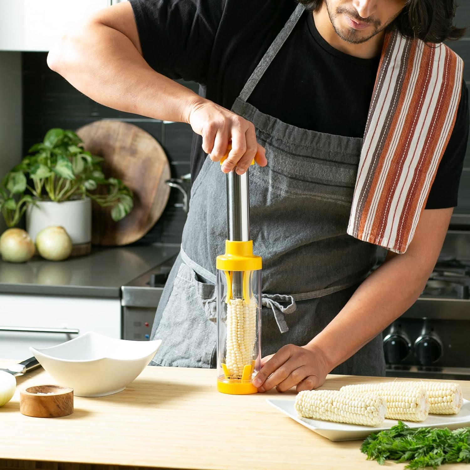 Destripador de Maíz Deluxe RSVP Amarillo 26.67 cm Apto Lavavajillas