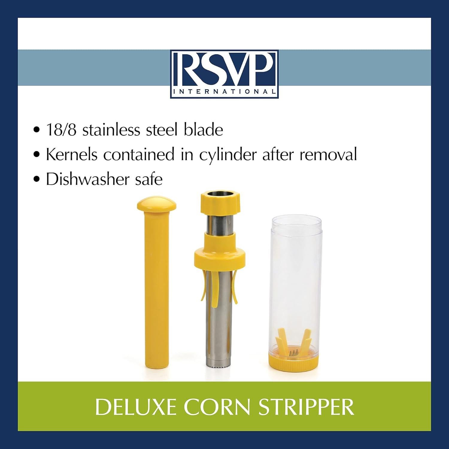 Destripador de Maíz Deluxe RSVP Amarillo 26.67 cm Apto Lavavajillas