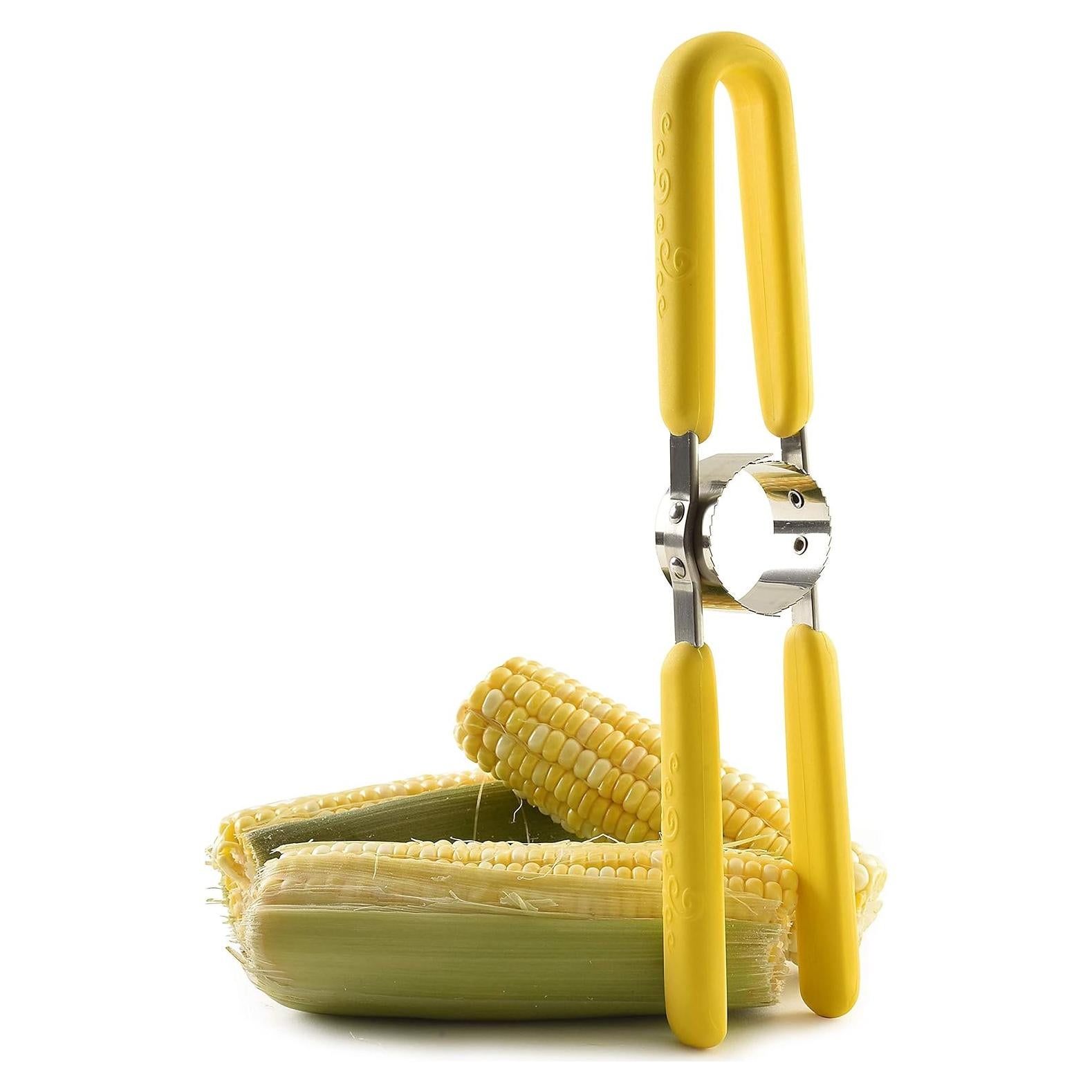 Cortador de Maíz Norpro GripEz, Acero Inoxidable, Amarillo