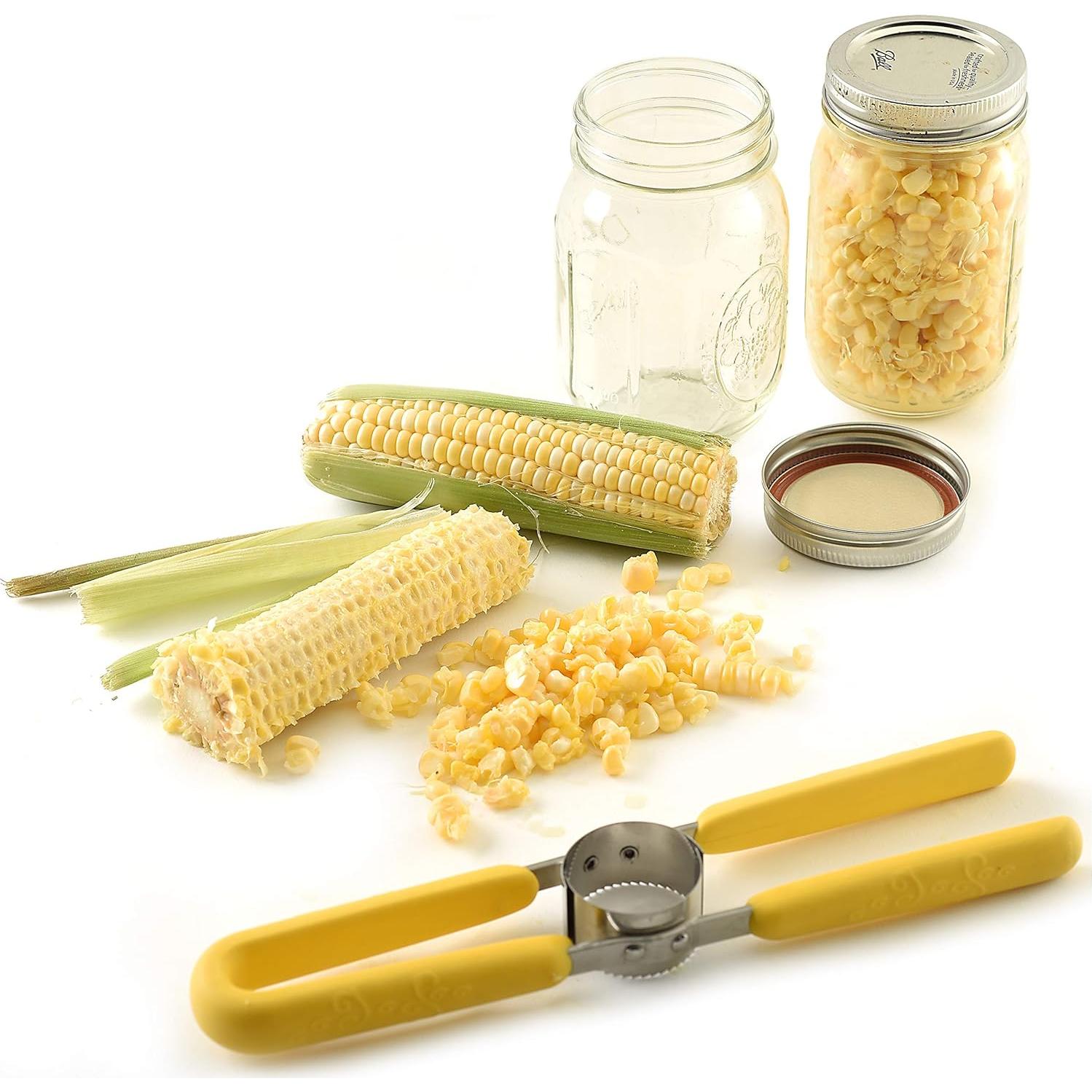 Cortador de Maíz Norpro GripEz, Acero Inoxidable, Amarillo