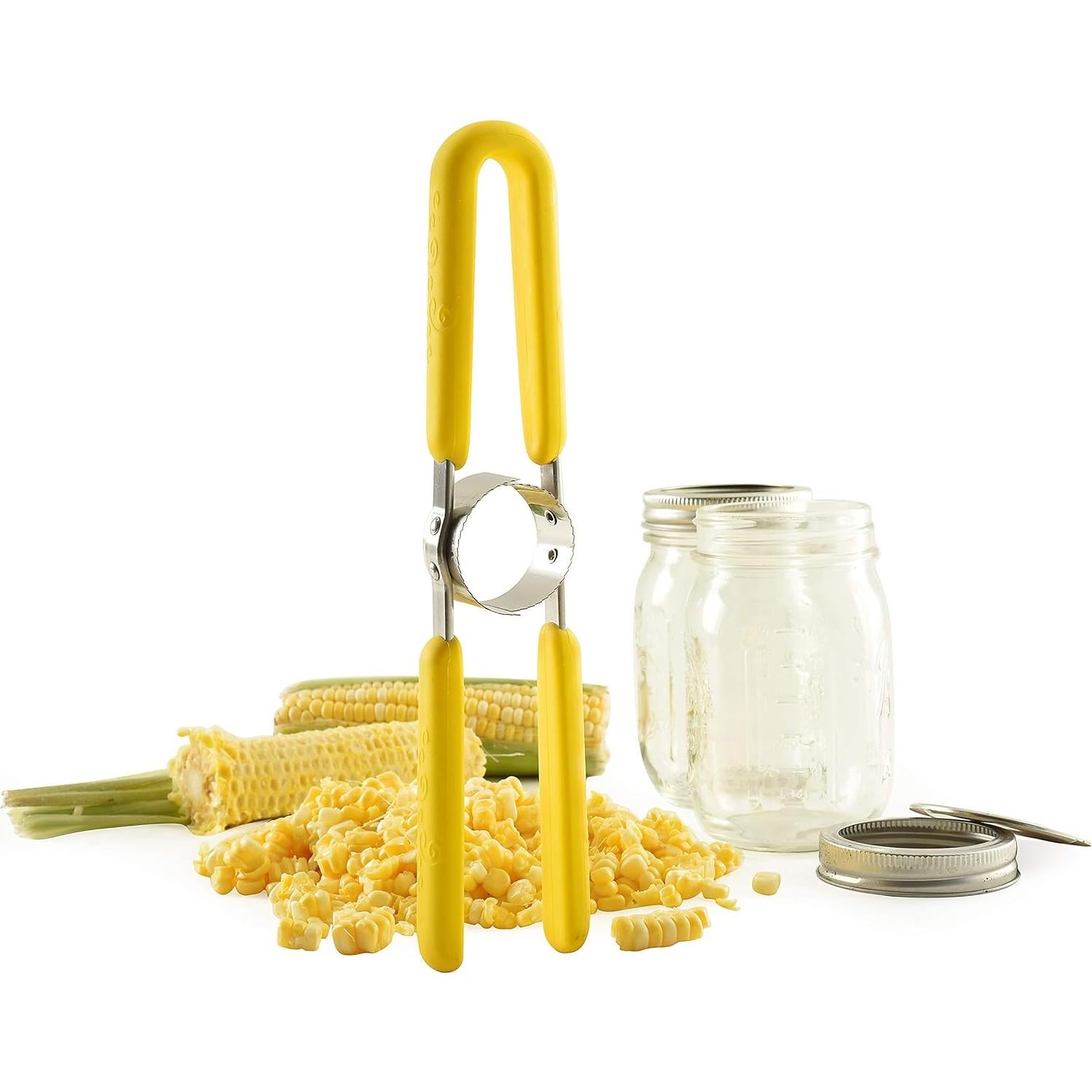 Cortador de Maíz Norpro GripEz, Acero Inoxidable, Amarillo