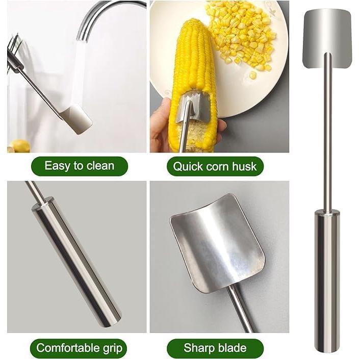 Pelador de Maíz AUPJICX 2 Paquetes Acero Inoxidable