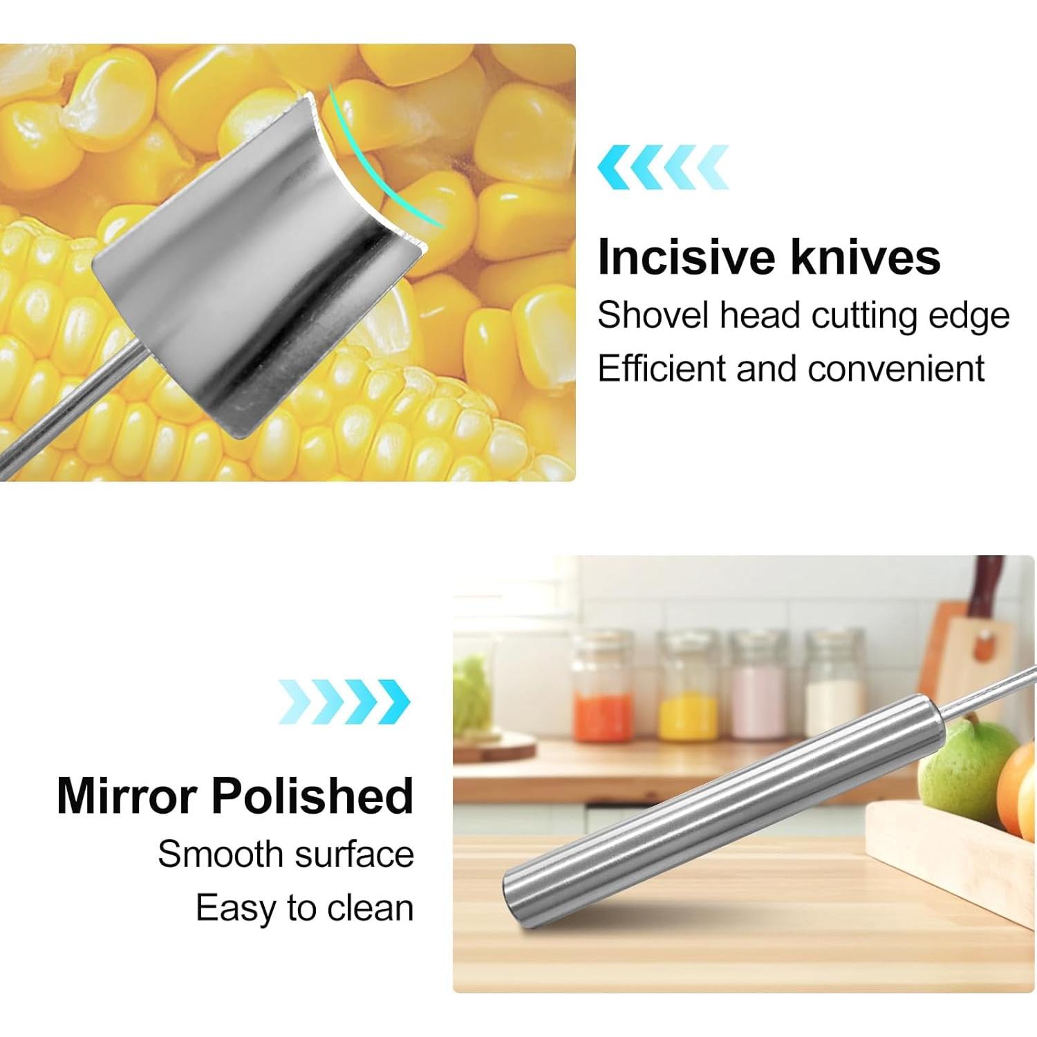 Pelador de Granos de Maíz Jocqndia Acero Inoxidable 25 cm