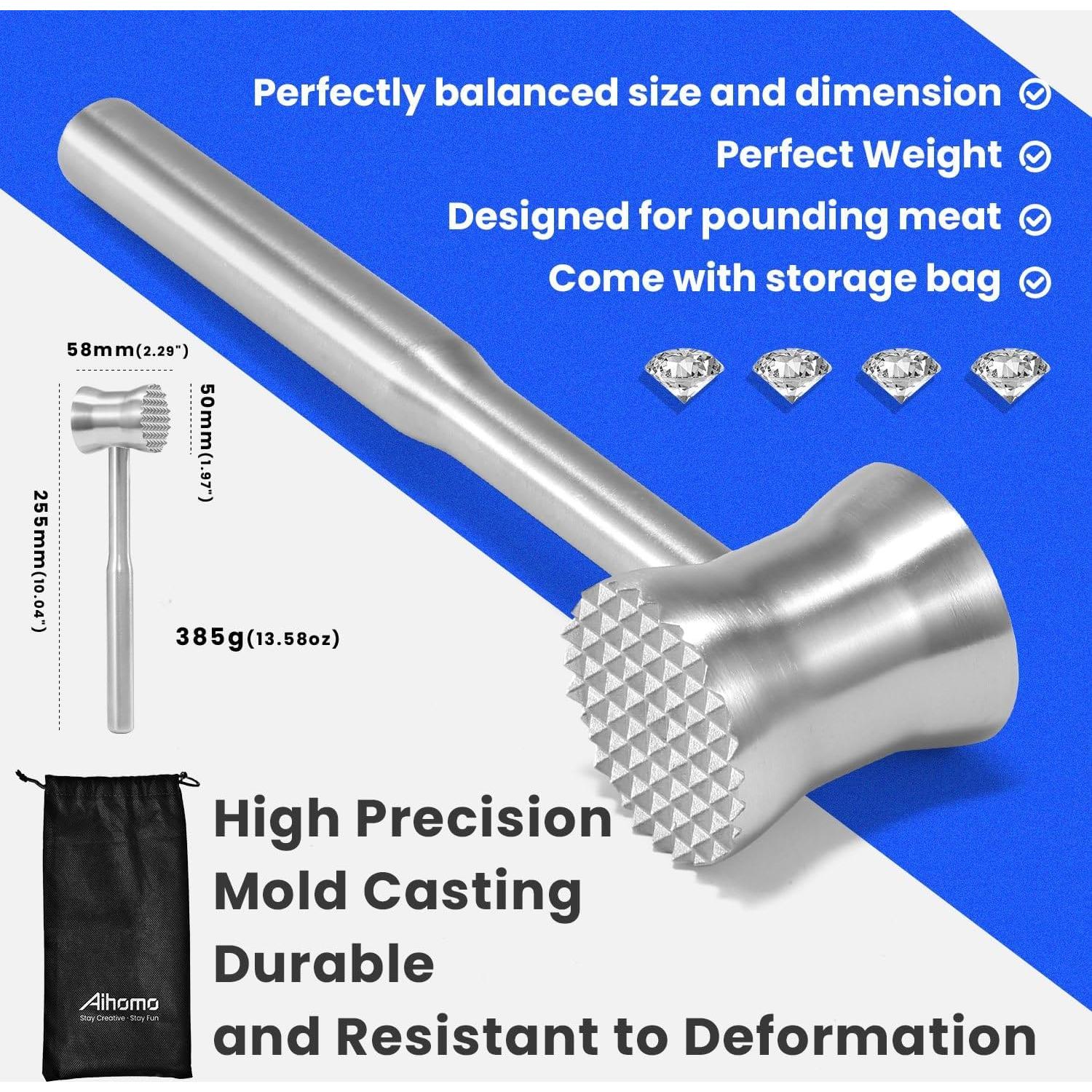 Mallet ablandador de carne Aihomo acero inoxidable 304