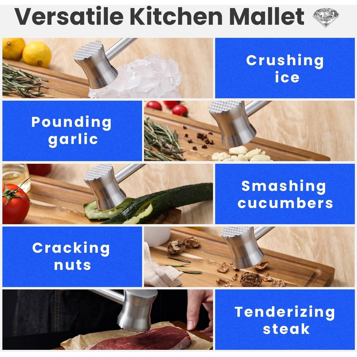 Mallet ablandador de carne Aihomo acero inoxidable 304