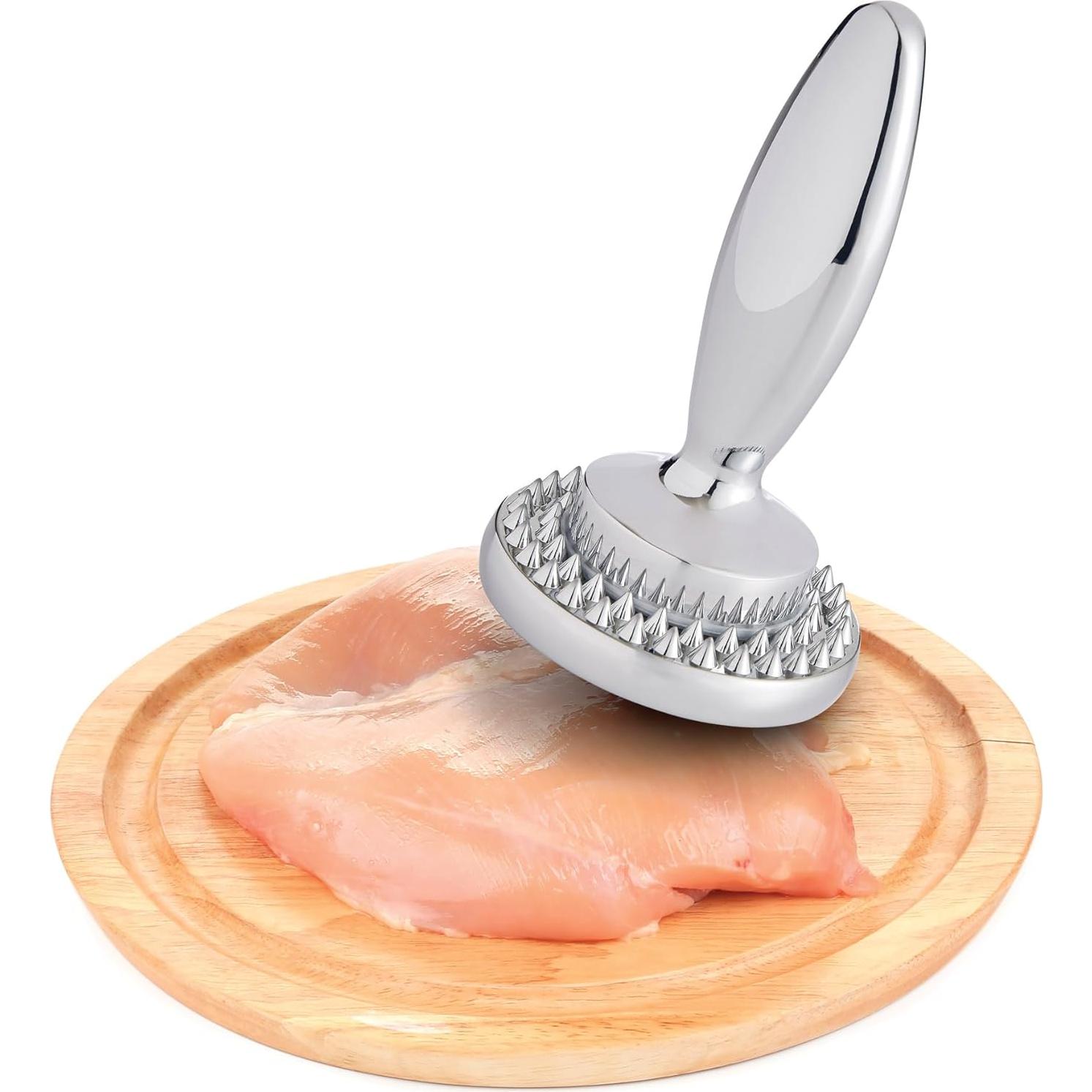 Aplanador de Carne Doble HIC Kitchen 835g Acero Inoxidable