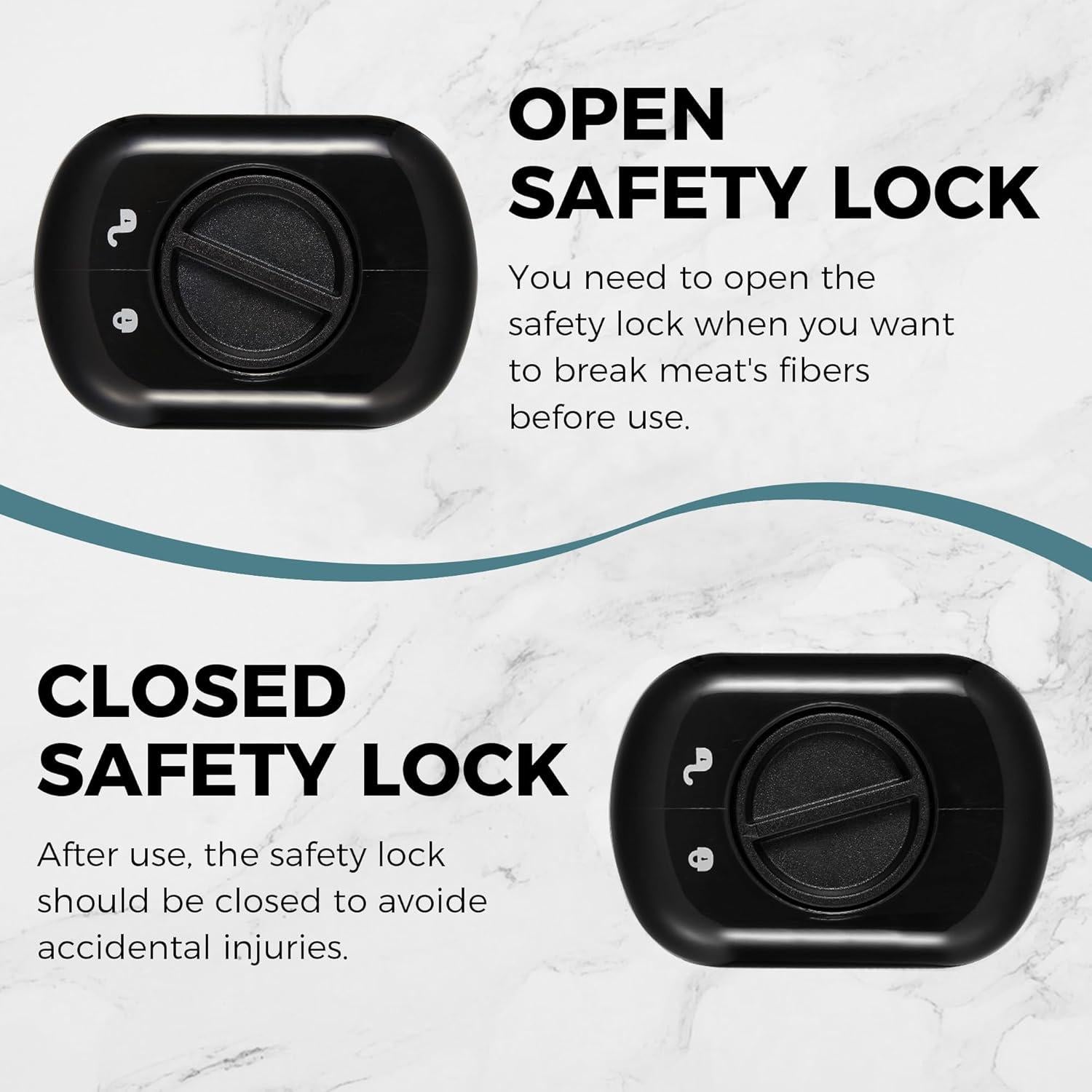 Ablandador de Carne KITEXPERT con 56 Cuchillas de Acero Inoxidable