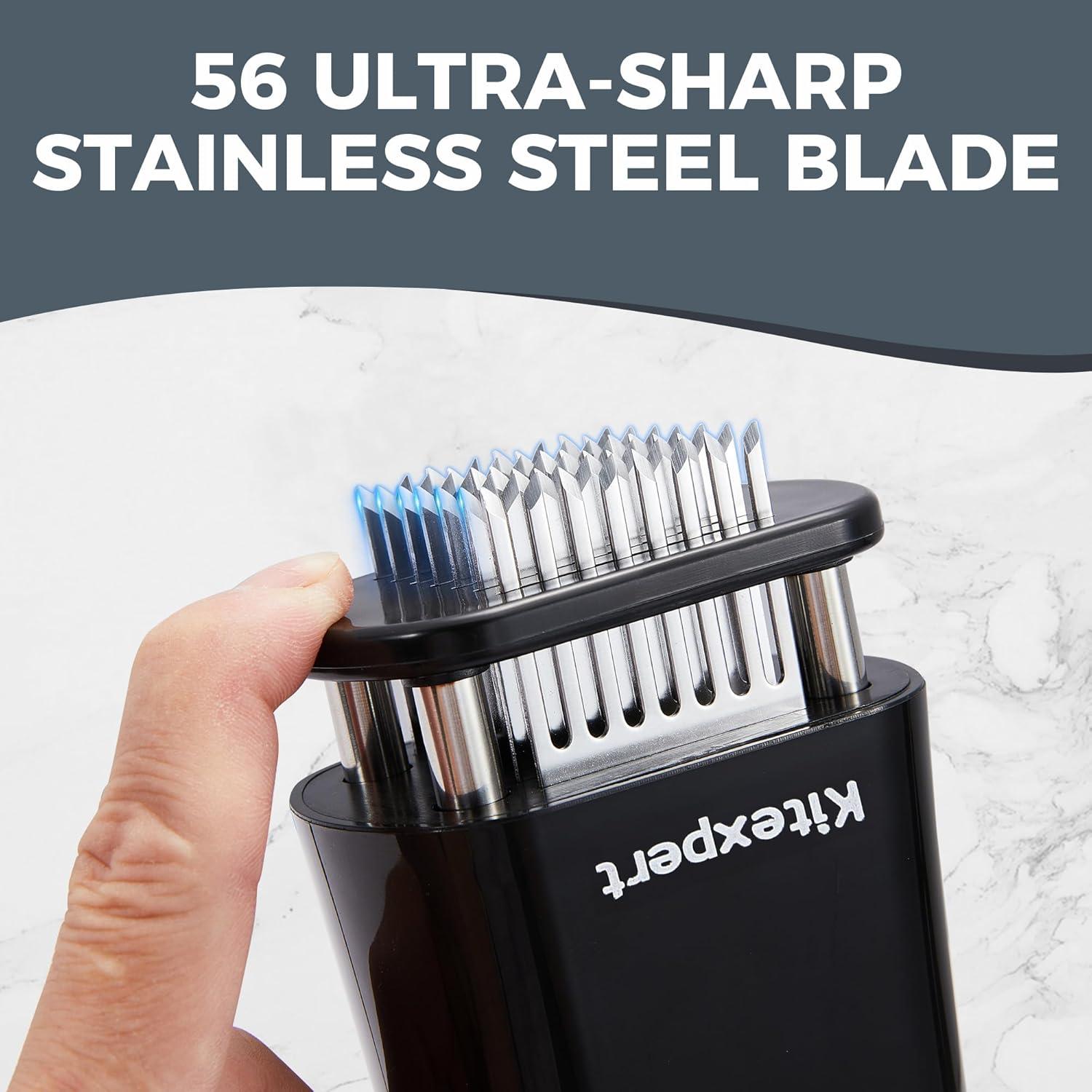 Ablandador de Carne KITEXPERT con 56 Cuchillas de Acero Inoxidable