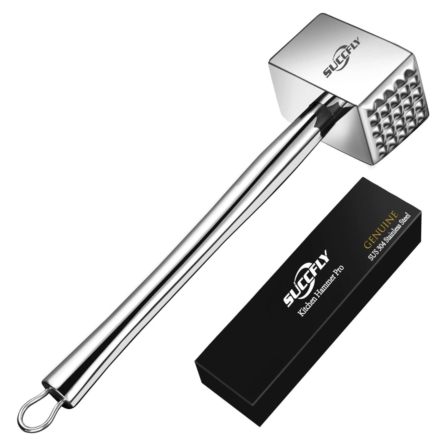 Martillo Ablandador de Carne SUCCFLY Acero Inoxidable 0.73kg