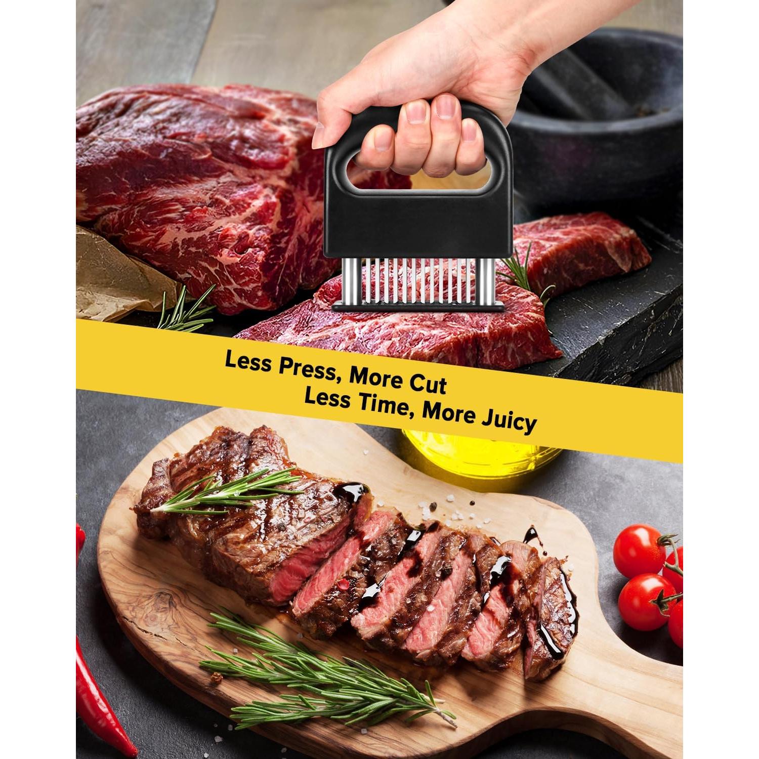 Grapadora para Ablandar Carne PETHOMKIT 48 Cuchillas Inoxidable