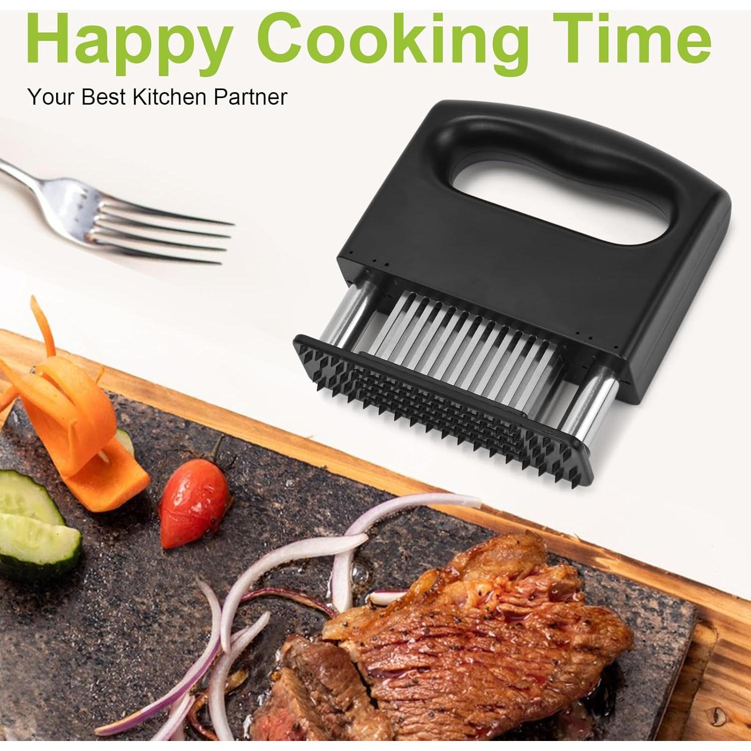 Ablandador de Carne FLYINGCOW con 48 Cuchillas de Acero Inoxidable