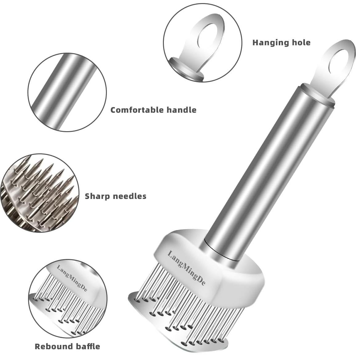 Ablandador de Carne Acero Inoxidable 316 24 Agujas LANGMINGDE