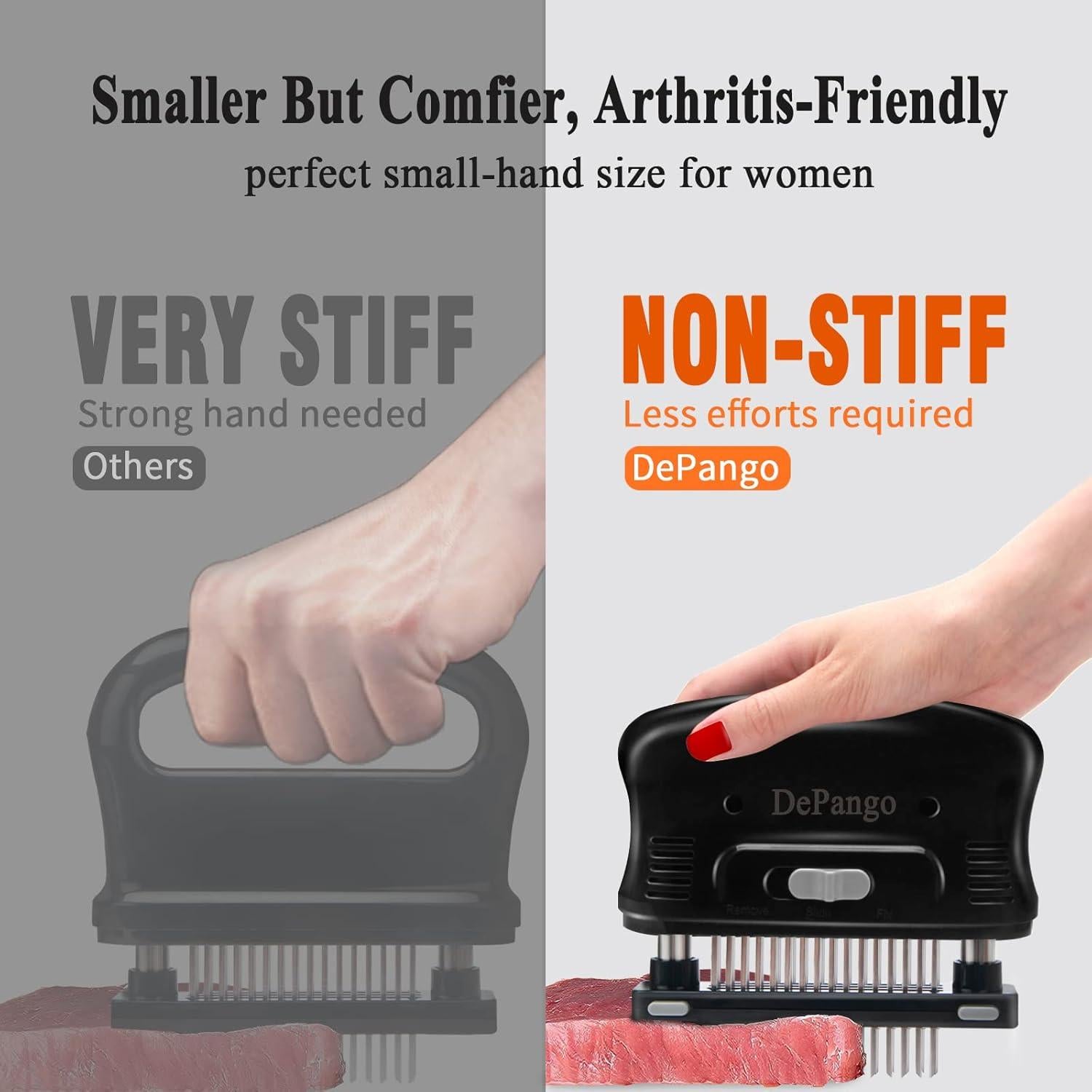 Ablandador de Carne DePango 48 Cuchillas Acero Inoxidable