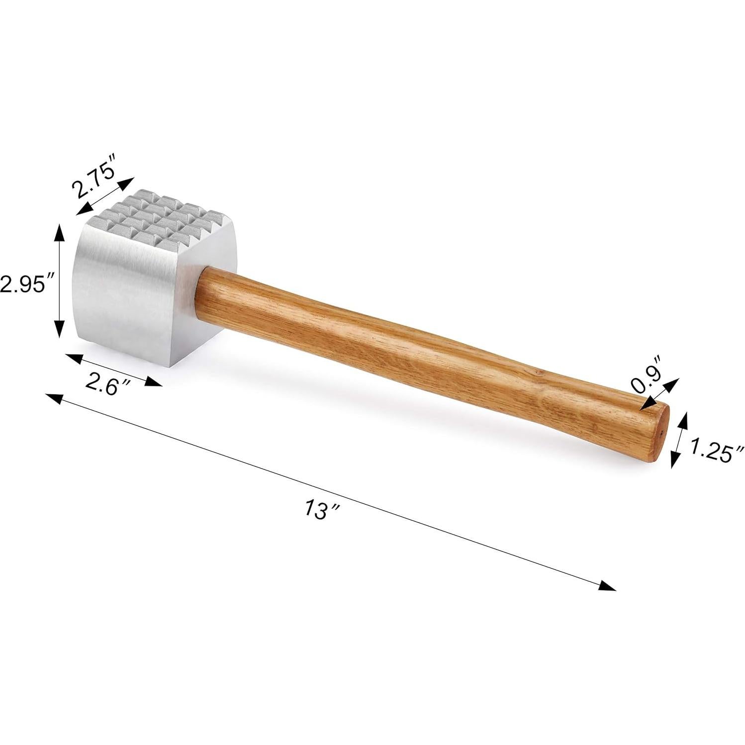 Ablandador de Carne Aluminio New Star 33 cm Mango Madera