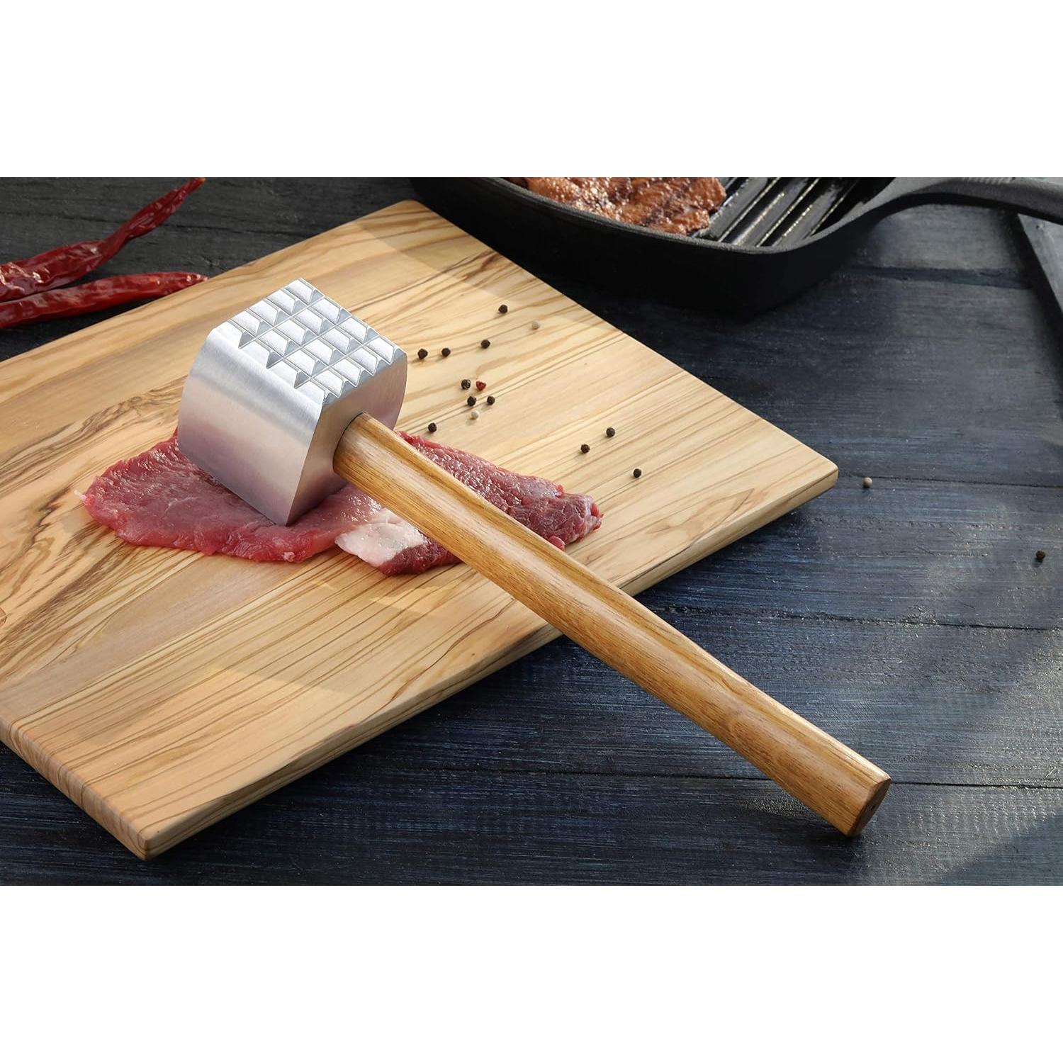 Ablandador de Carne Aluminio New Star 33 cm Mango Madera