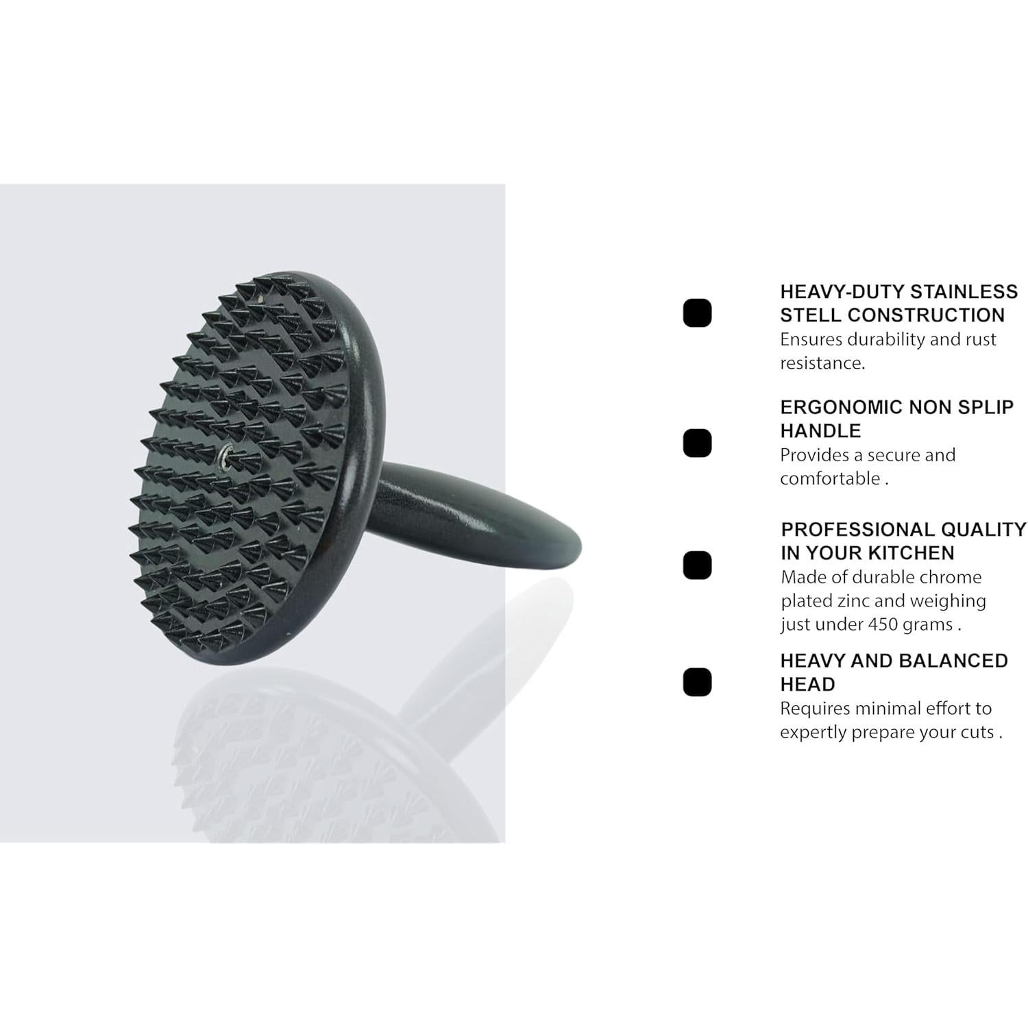 Ablandador de Carne Profesional Acero Inoxidable 0.58 kg