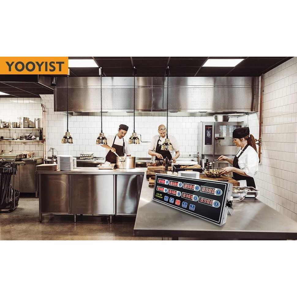 Temporizador Digital de Cocina YOOYIST 8 Canales Acero Inoxidable