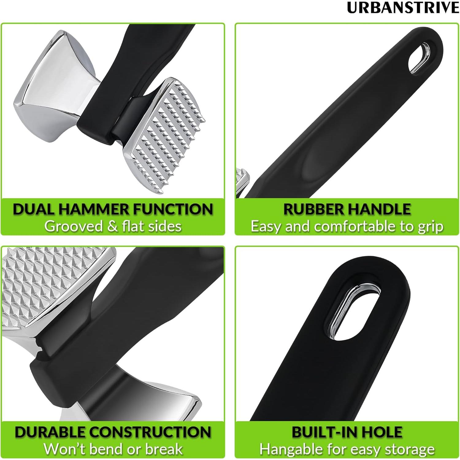 Martillo Aplanador de Carne Urbanstrive 2 en 1 Acero Inoxidable