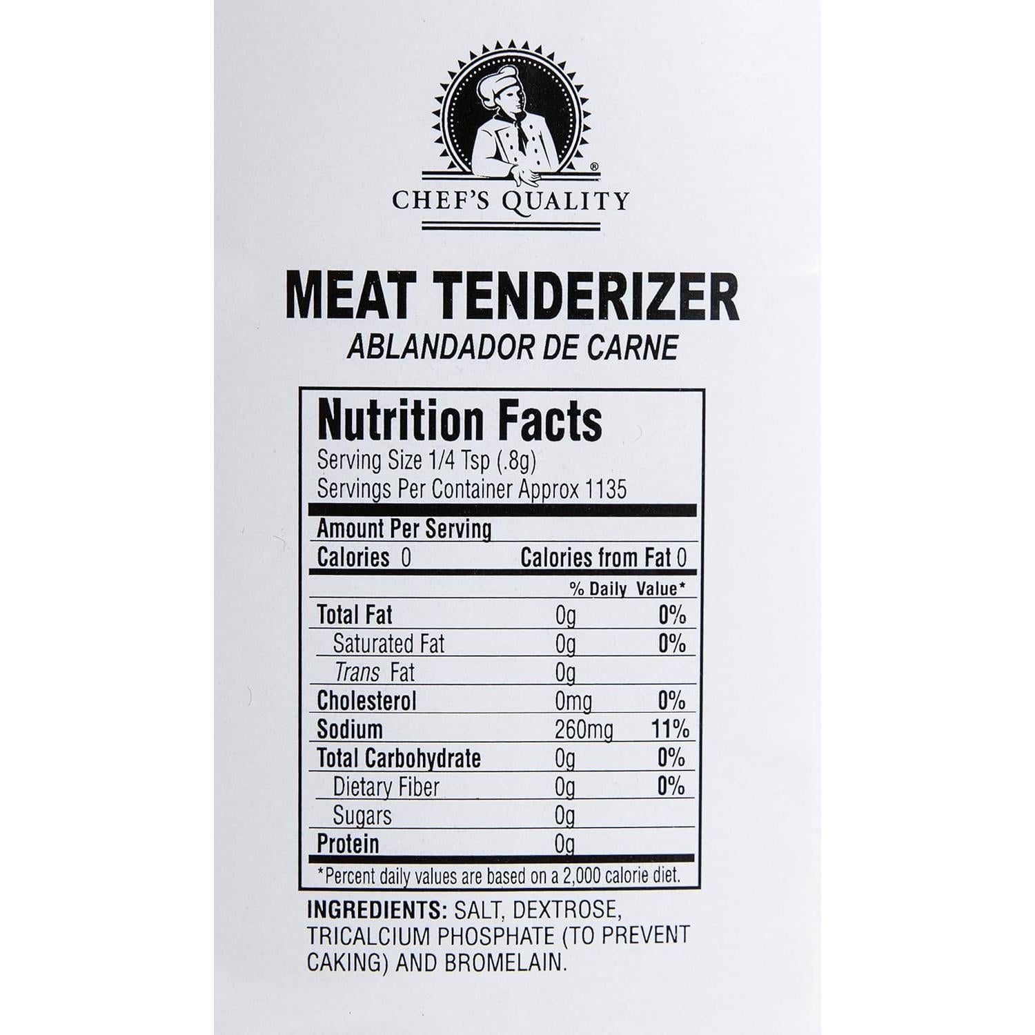 Ablandador de Carne Chef 32 Oz Sin MSG 0,98 kg