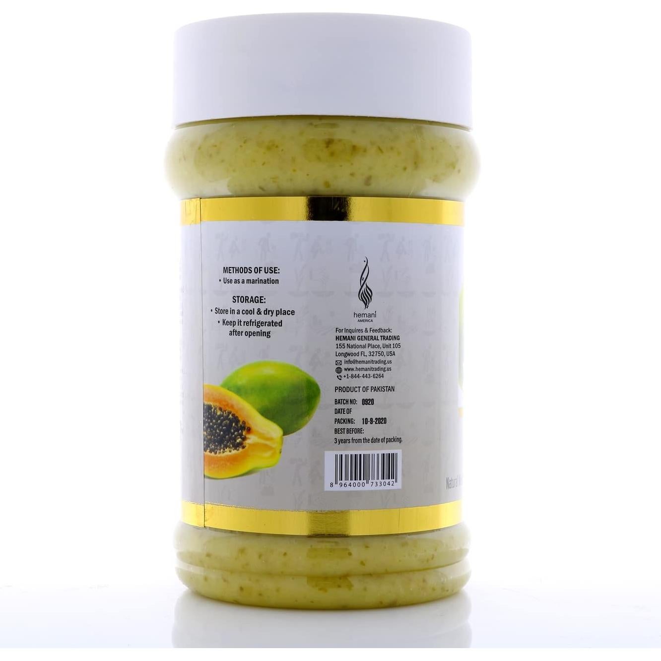 Ablandador de Carne Hemani 750g - Pasta Natural de Papaya